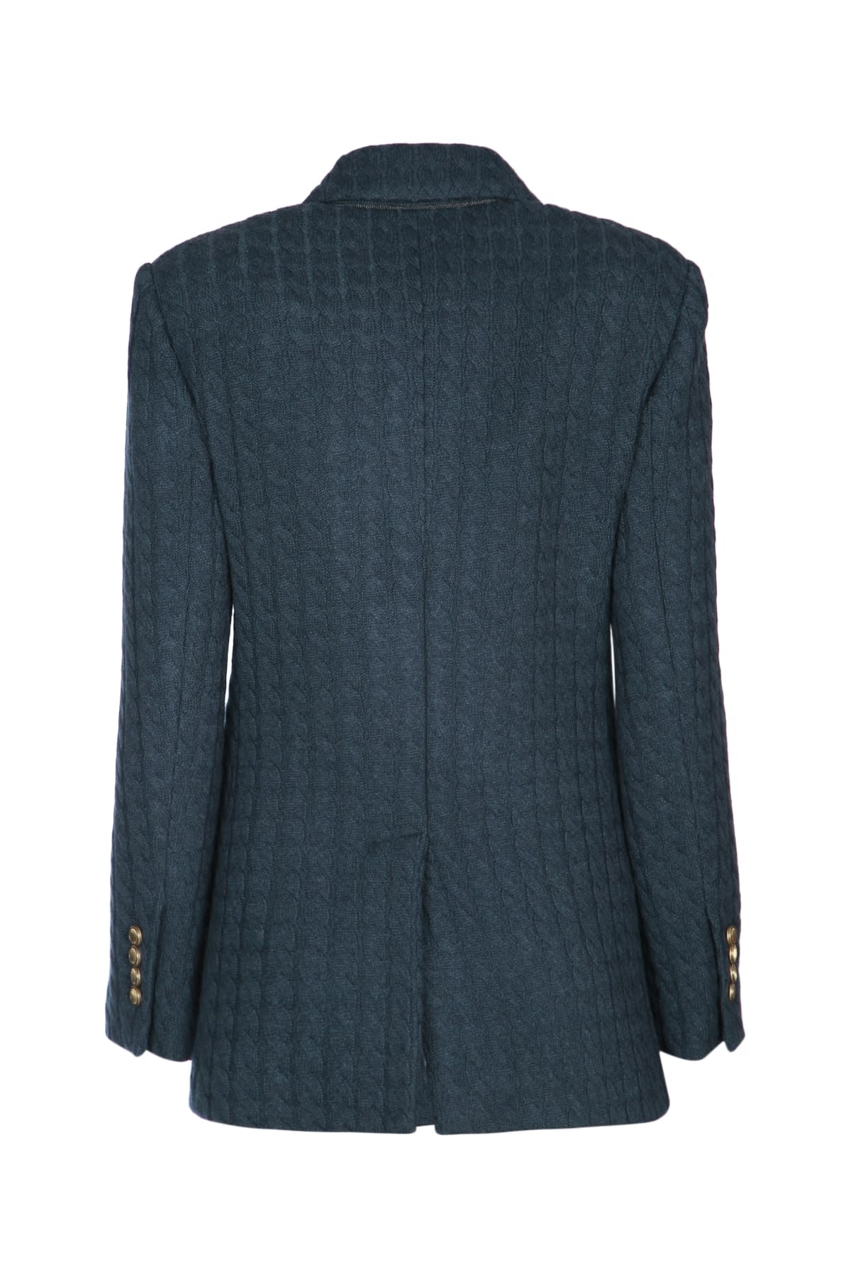 Brunello Cucinelli Cashmere Suit-type Jacket In Blue