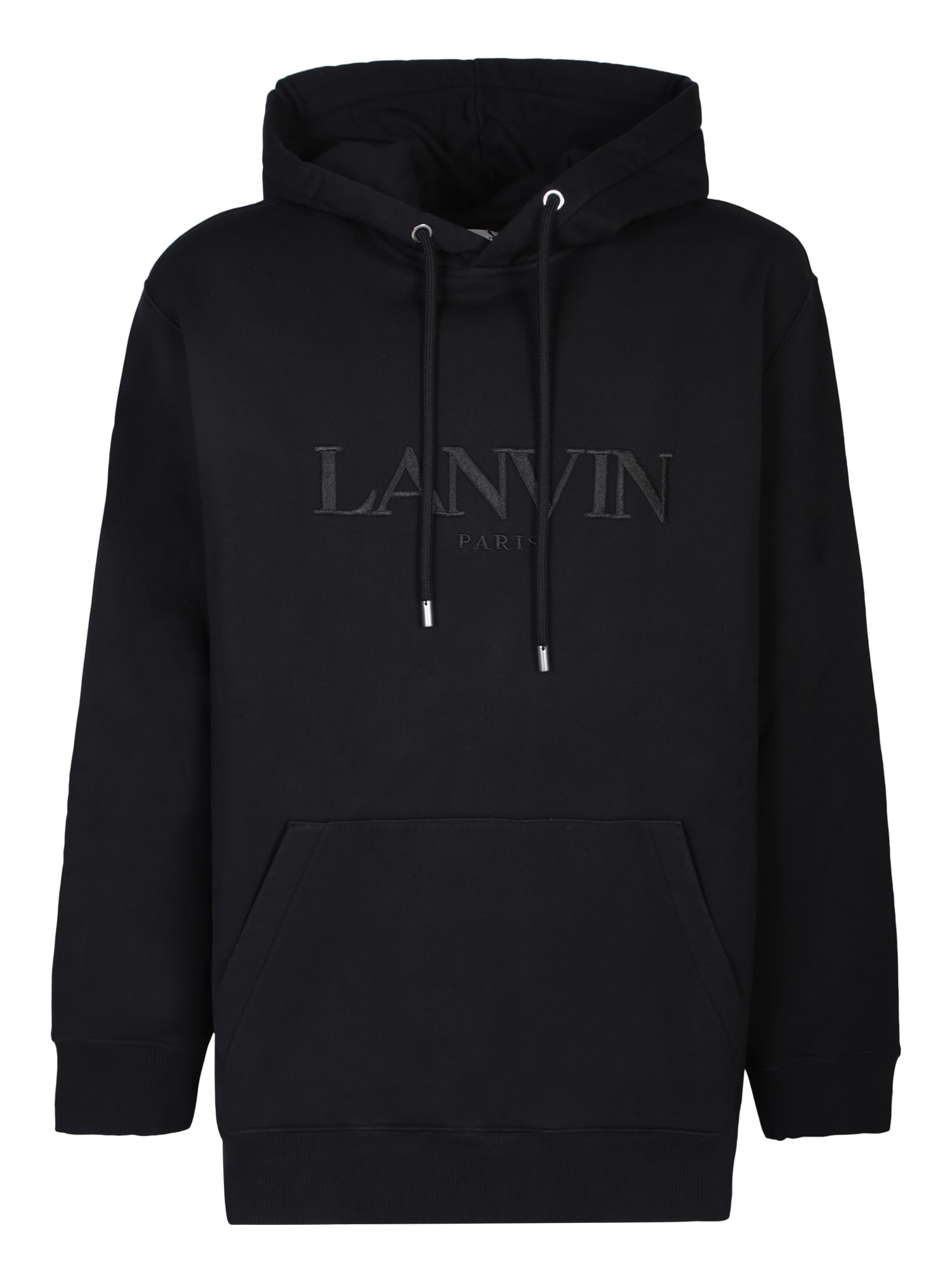Shop Lanvin Paris Black Hoodie