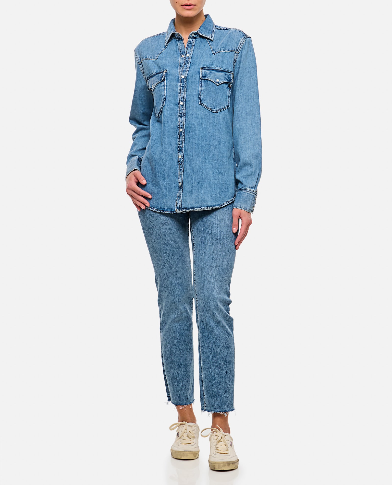 Frame Le Sleek Straight Jeans In Blue
