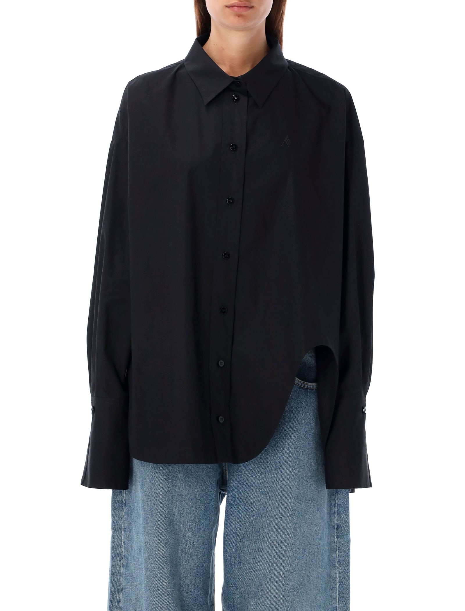 Shop Attico Diana Shirt In Black