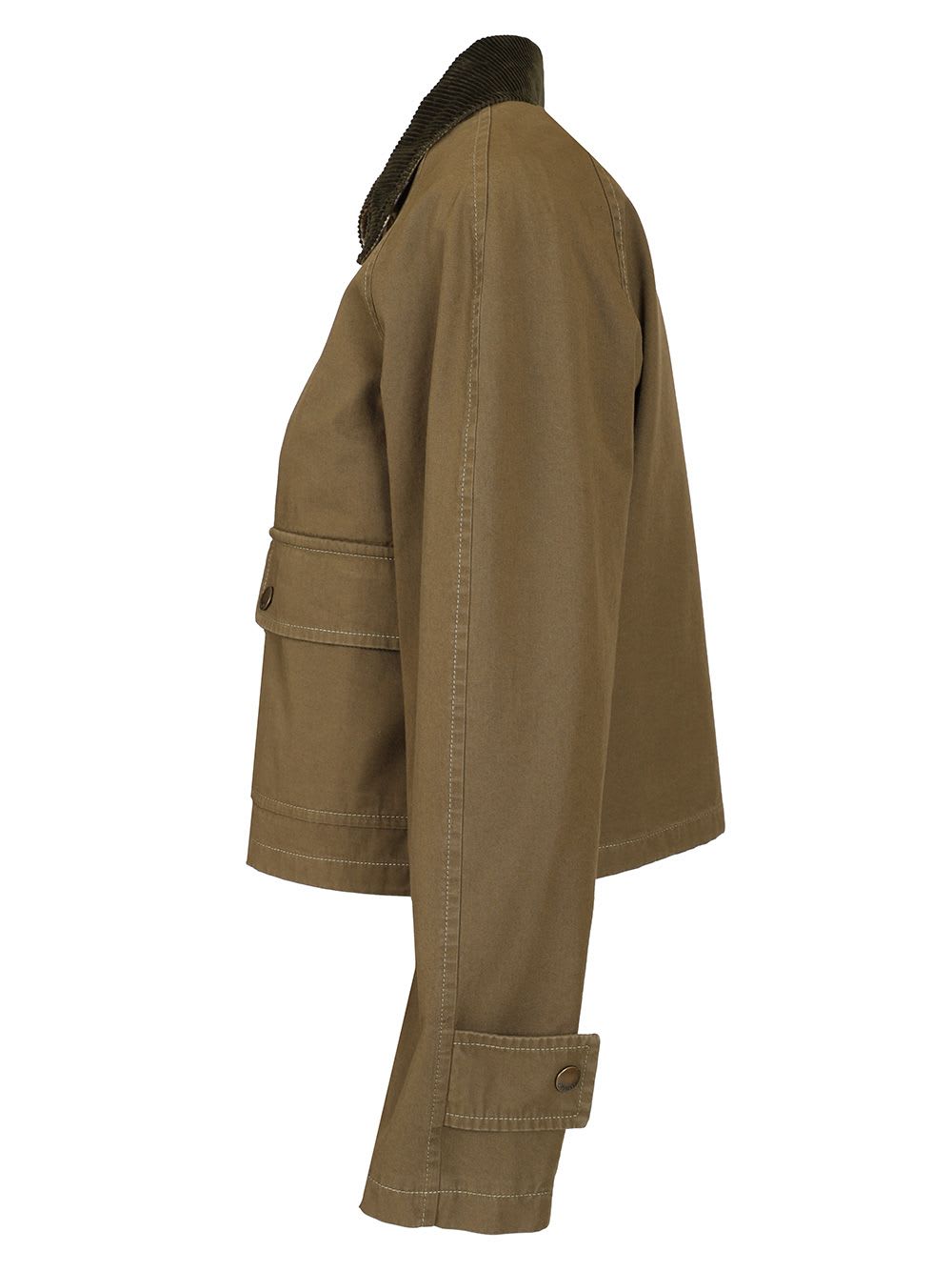Shop Burberry Short Outerwear Jacket In Green