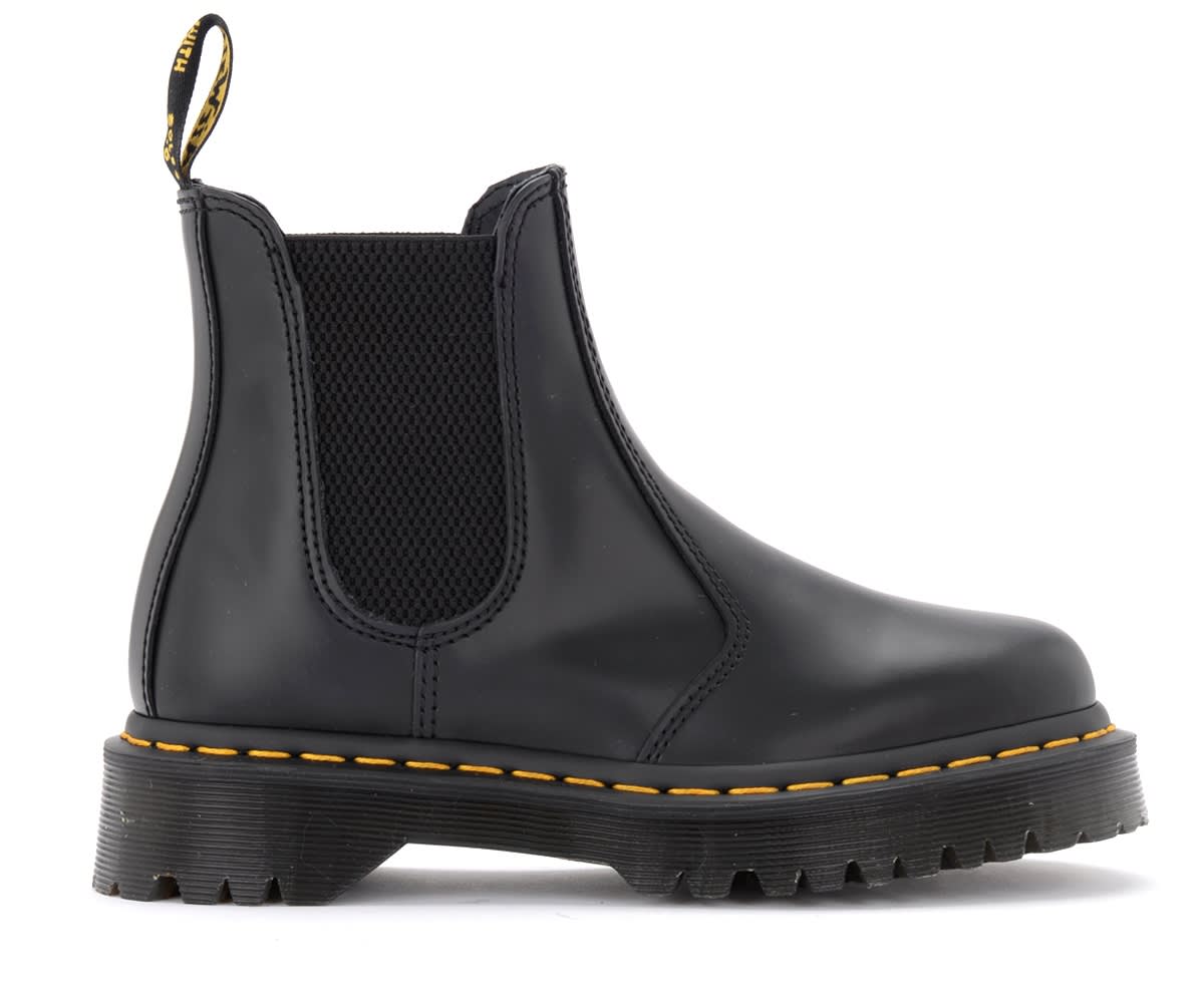 Dr. Martens 2976 Bex Smooth Combat Boot In Black Leather