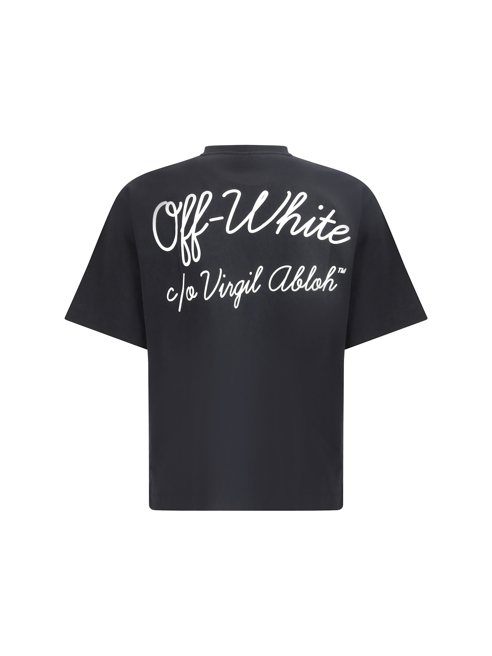 Off-white Black Script T-shirt In Black/white