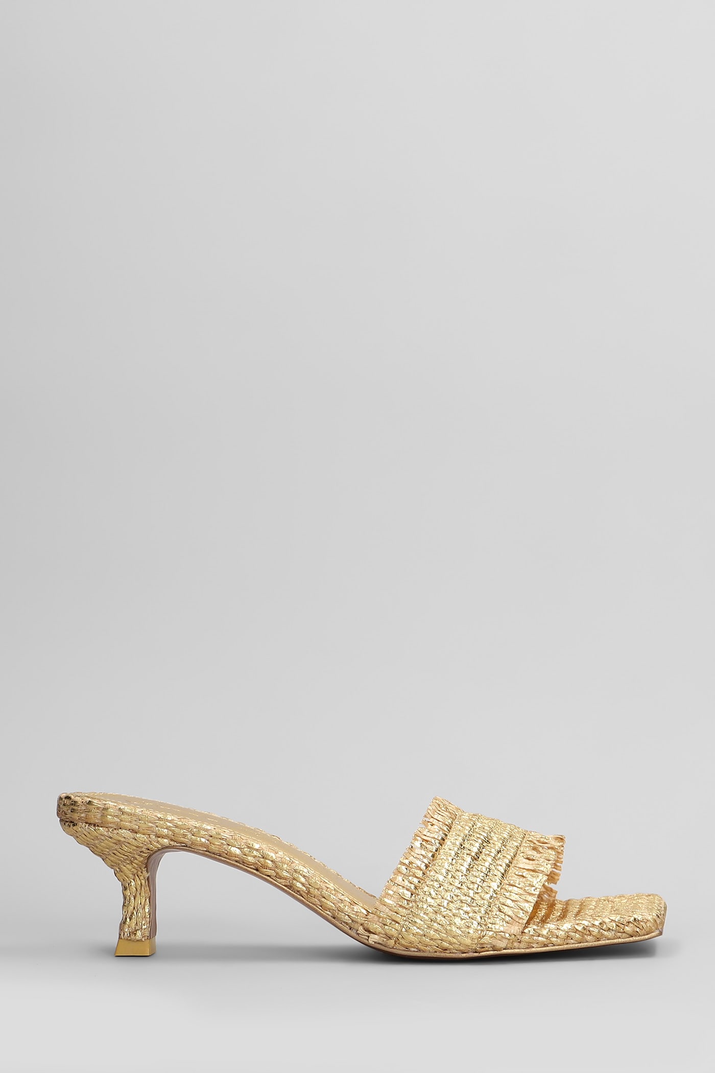 Shop Cult Gaia Ada Sandals In Gold Polyuretan