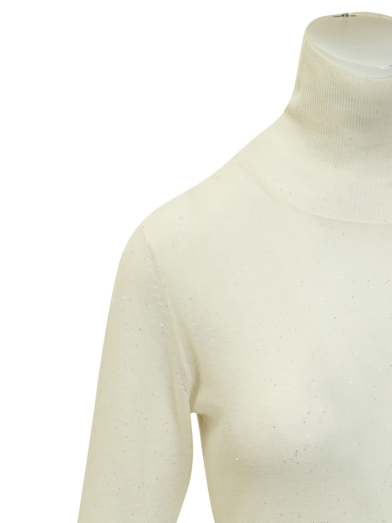 Fabiana Filippi Turtleneck Sweater In Bianco