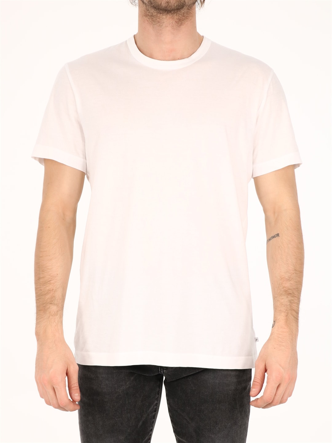 Shop James Perse White Cotton T-shirt