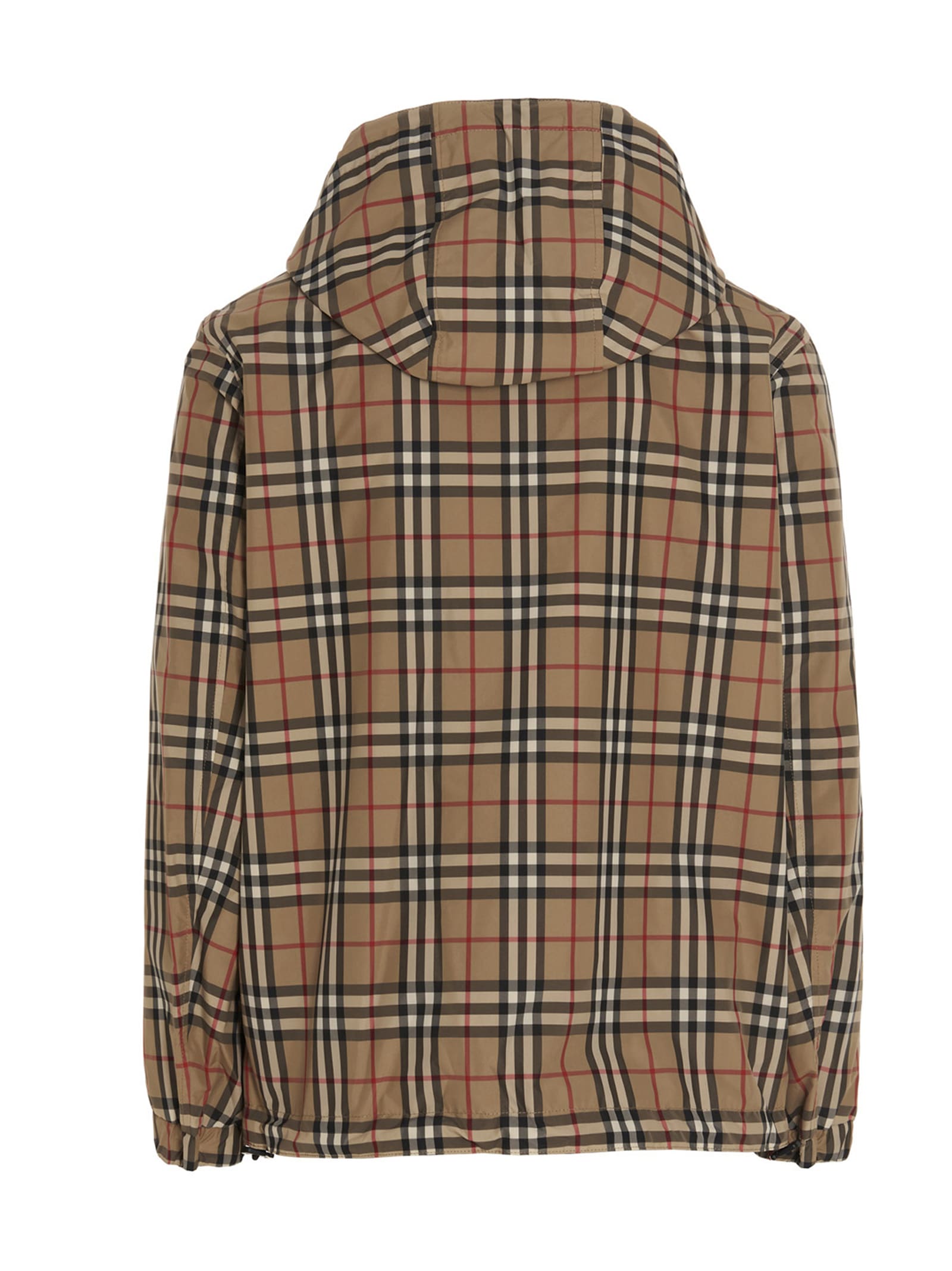 Shop Burberry Stretton Hooded Jacket In Multicolor