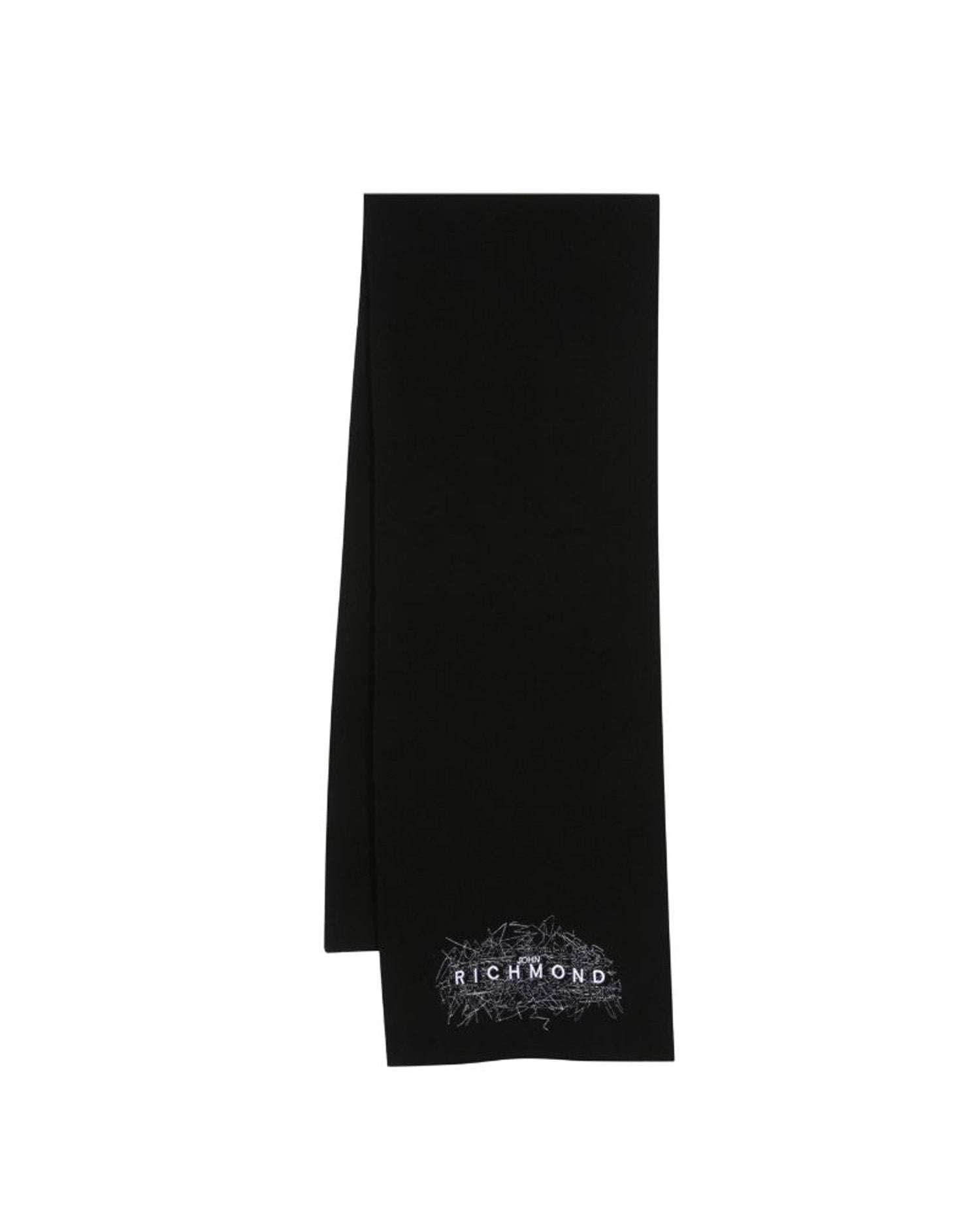 JOHN RICHMOND SCARF WITH EMBROIDERED DETAIL