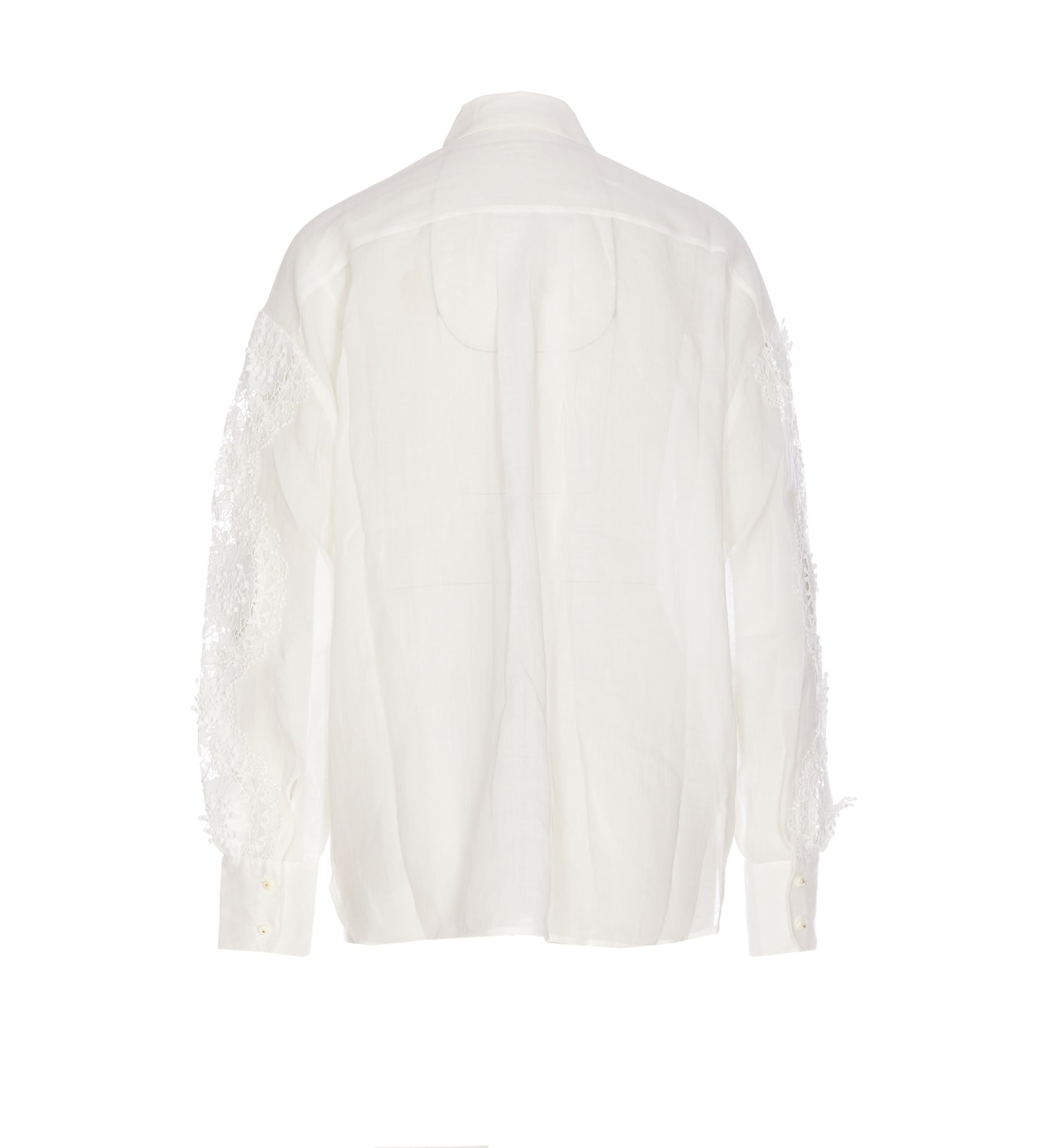 Shop Zimmermann Halliday Lace Shirt In White