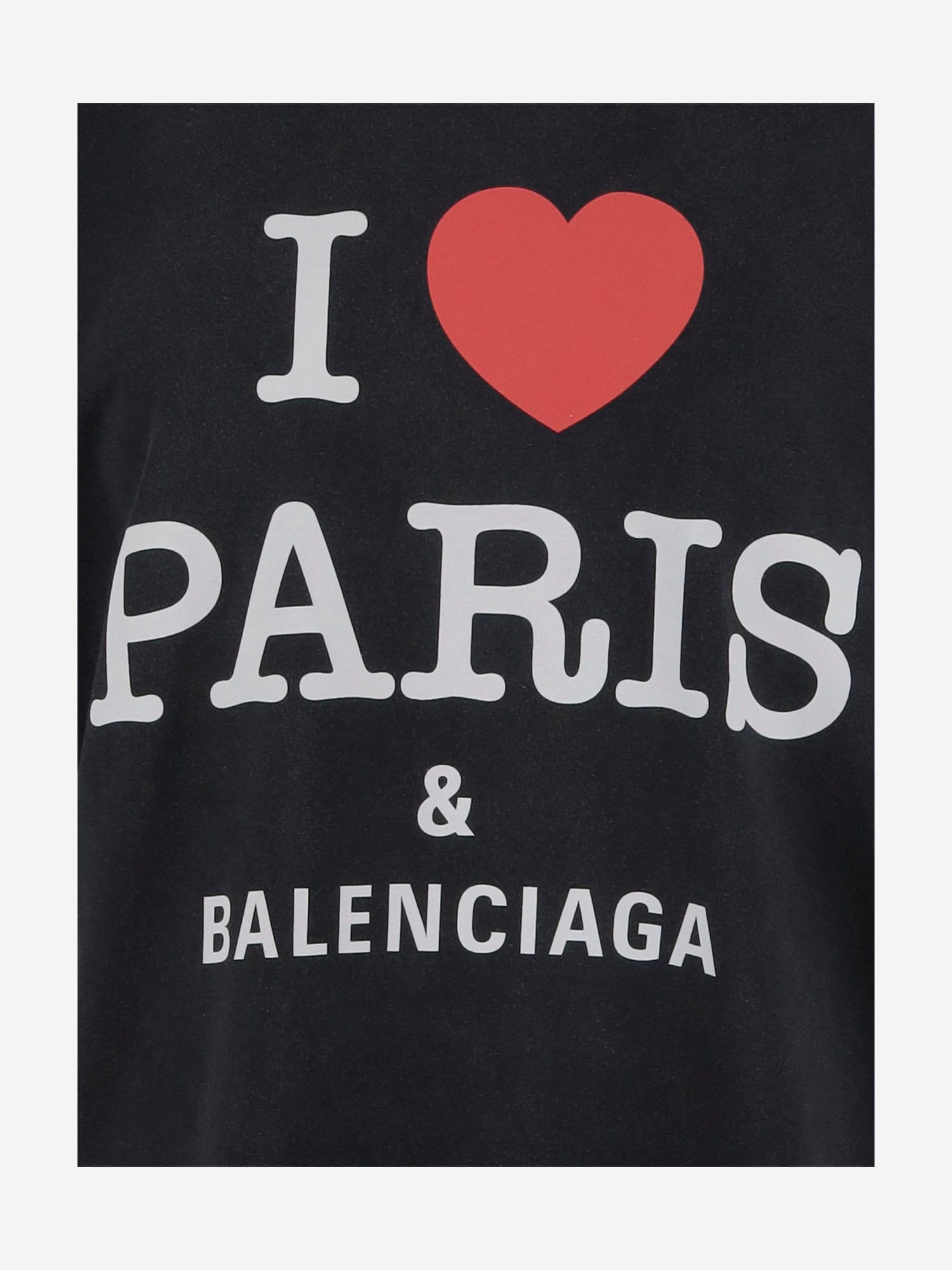 Shop Balenciaga Black Cotton T-shirt