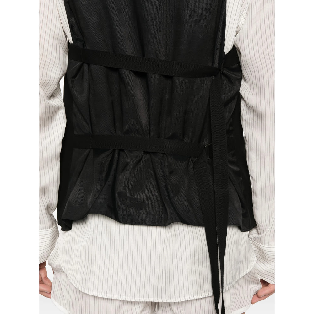 Ann Demeulemeester Juikko Vest In Black Viscose In Black