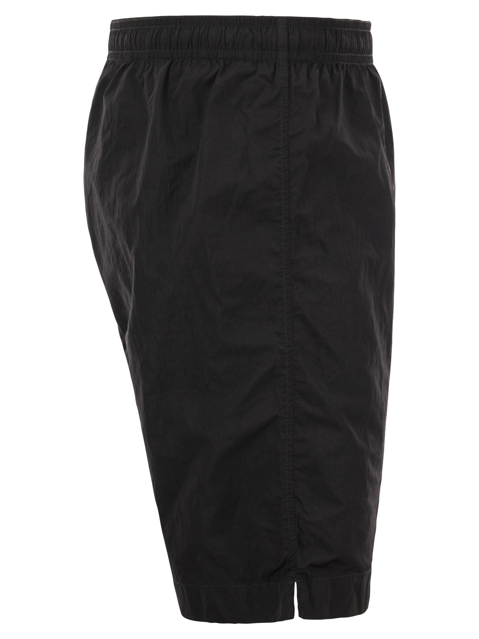C.p. Company Black Nylon Swimming Shorts In Black