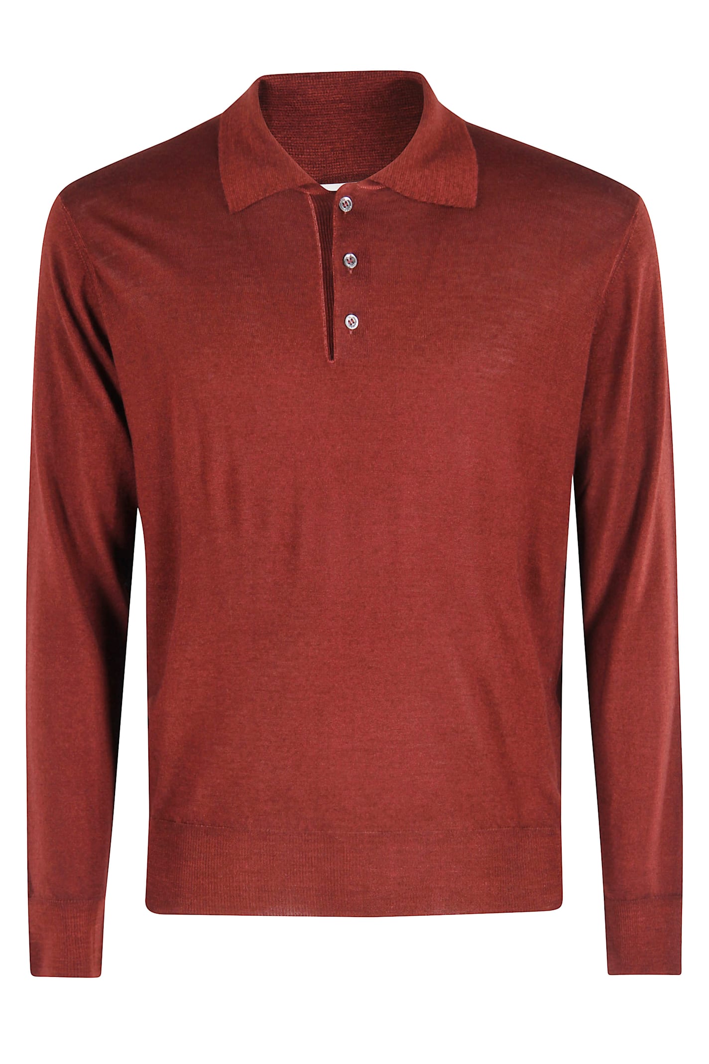 Altea Buttoned Polo Shirt In Red