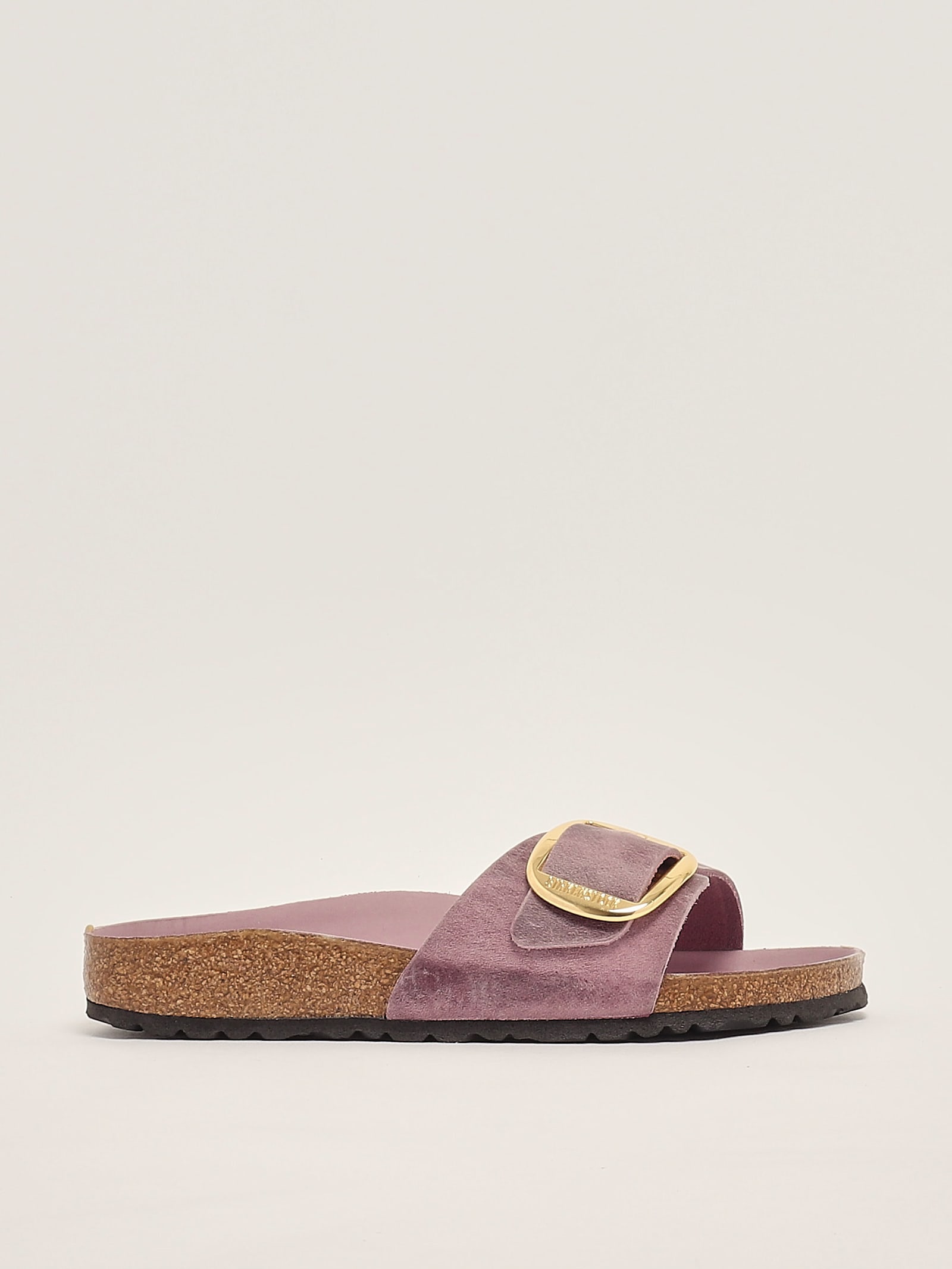 Birkenstock Madrid Big Buckle Oiled Leather Sandal In Purple