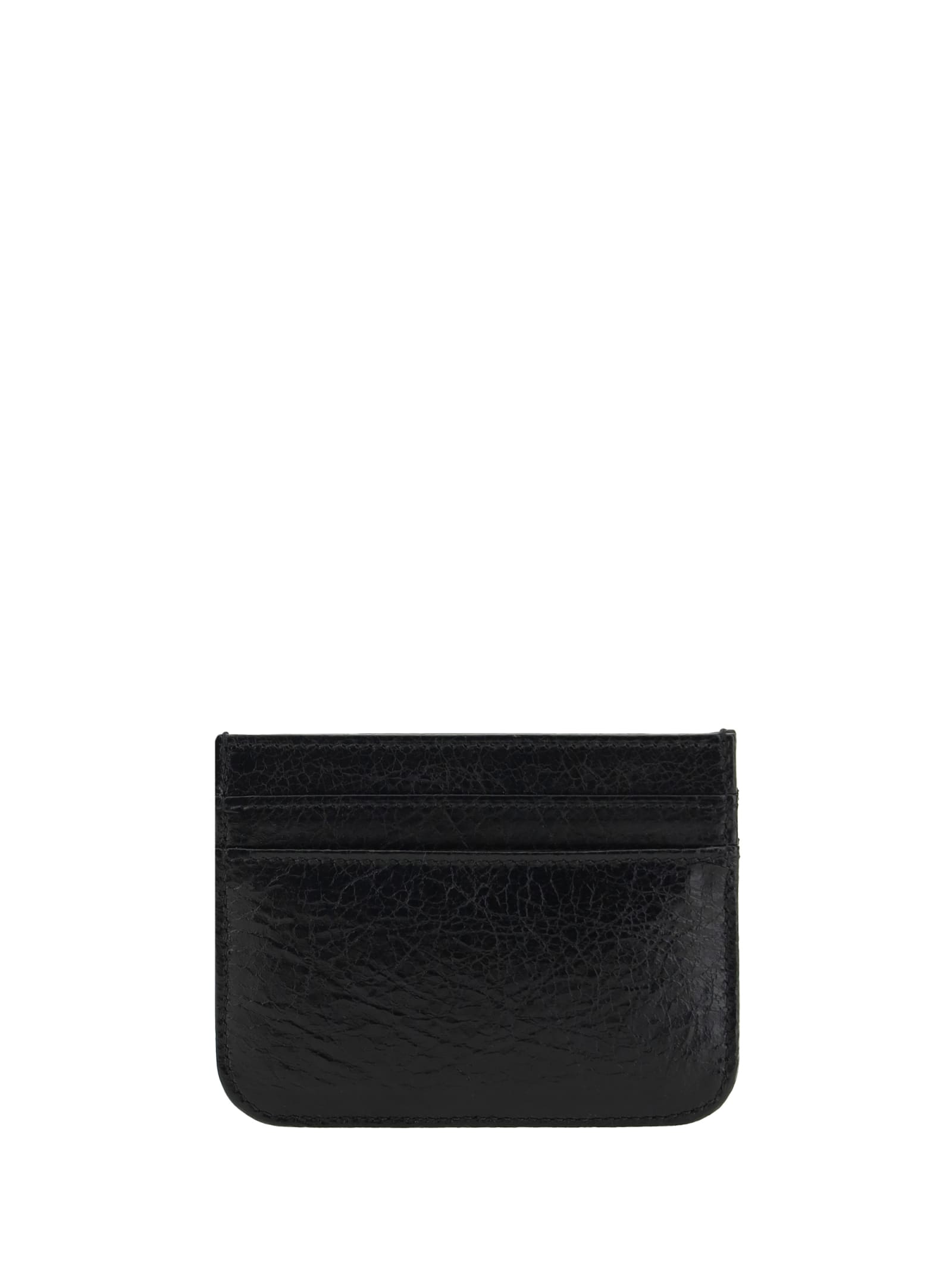 Balenciaga Monaco Card Case With Logo In Black