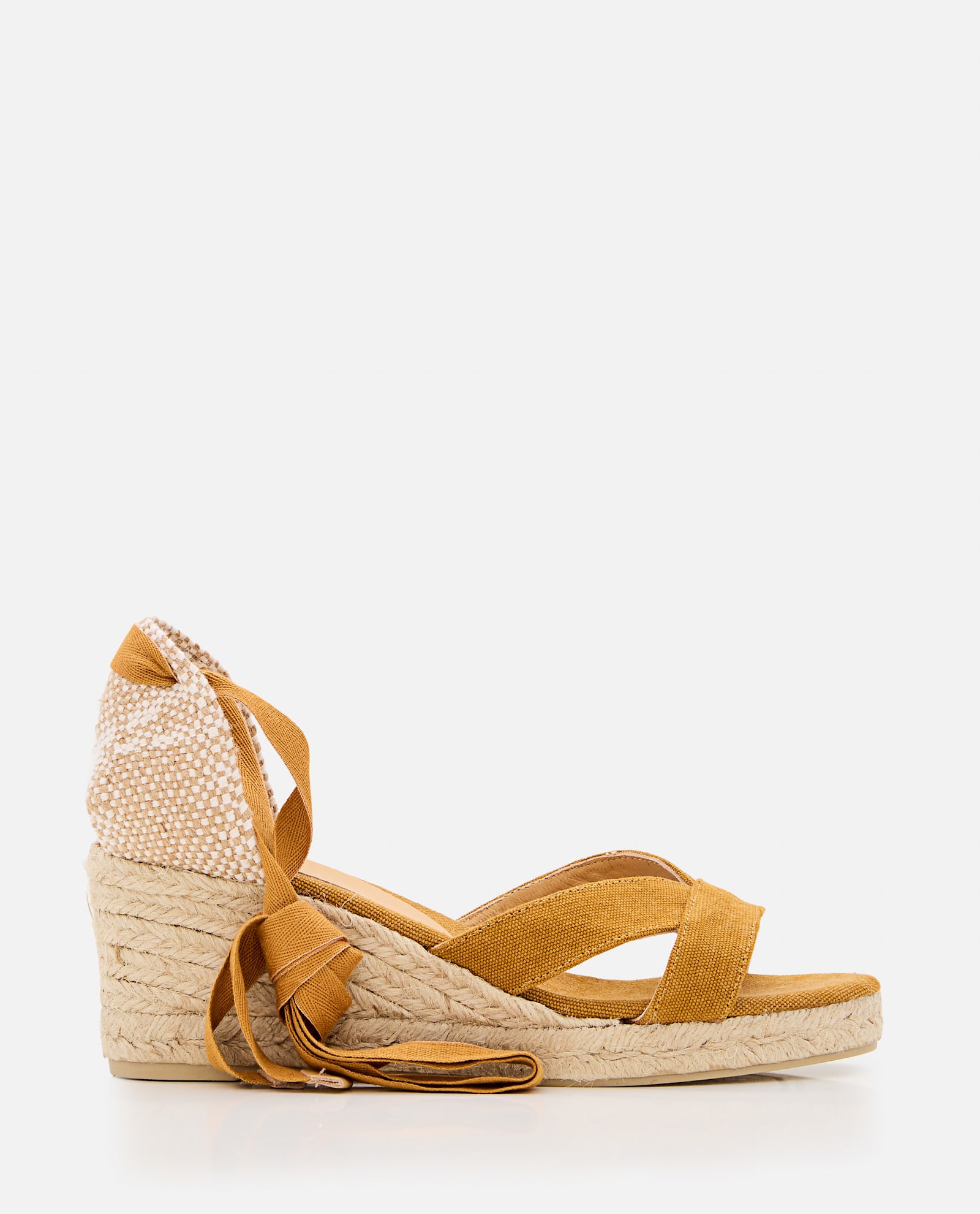 Shop Castaã±er Wedge In Brown