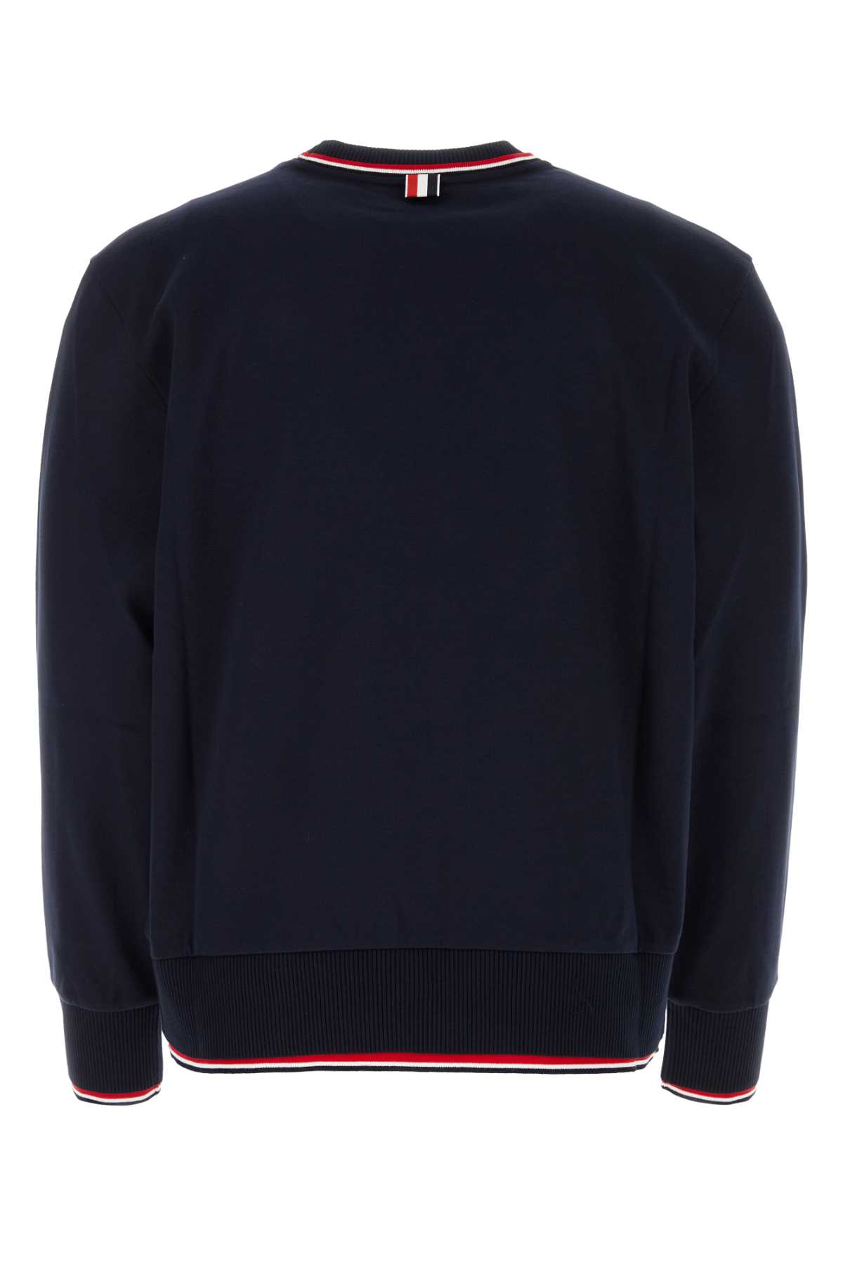 Thom Browne Midnight Blue Cotton Sweater In Navy