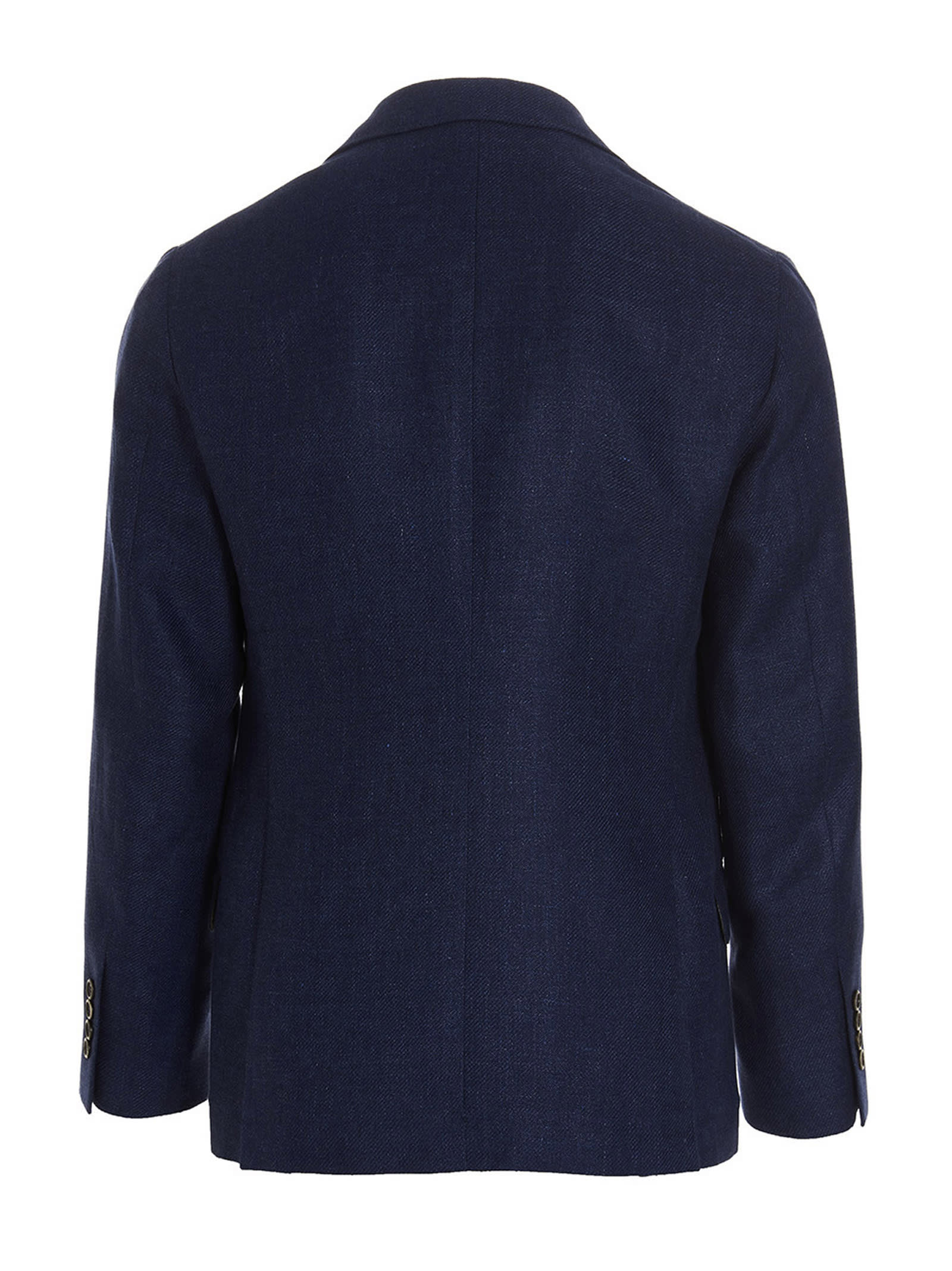 Shop Brunello Cucinelli Linen Blend Suit In Blue