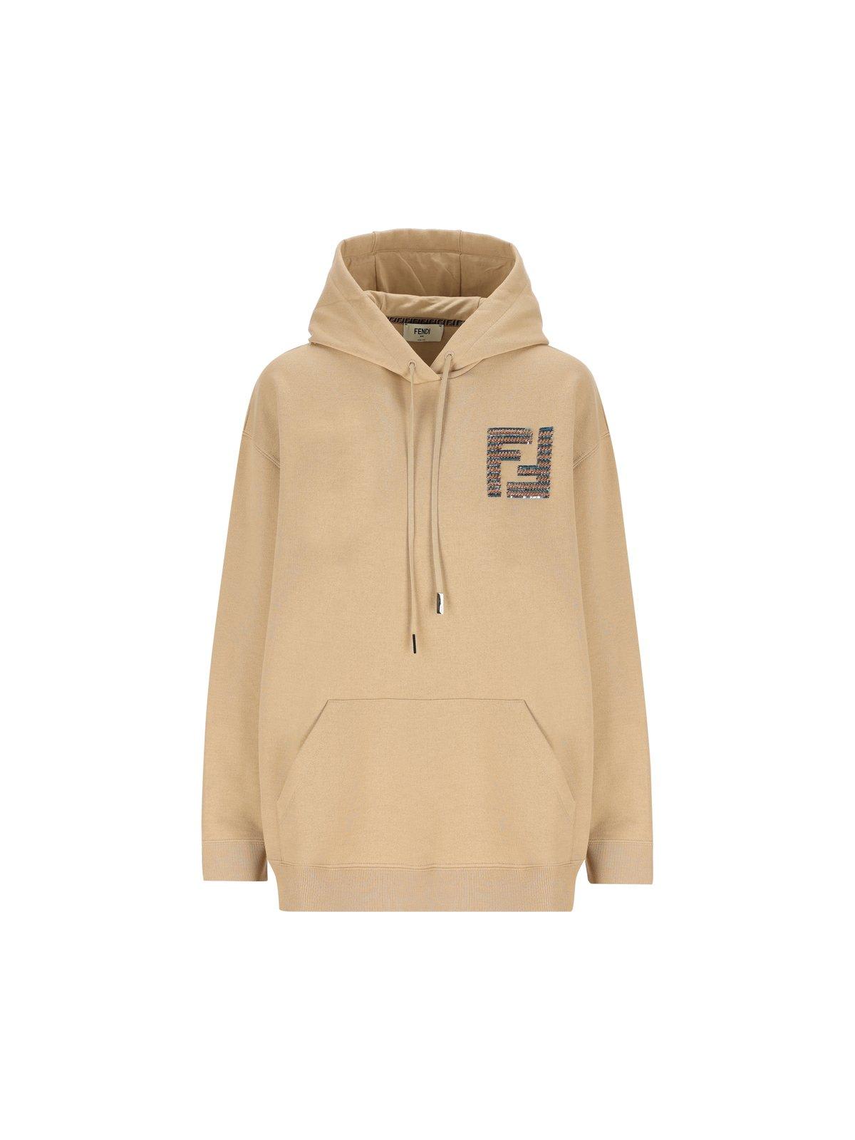 Ff Sequin-embellished Drawstring Hoodie