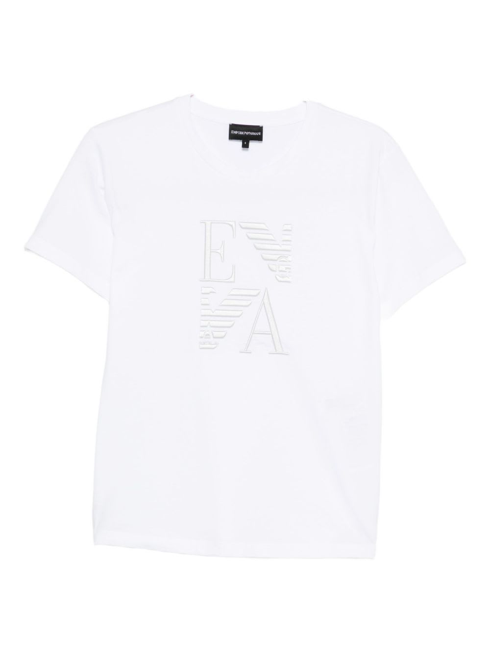 Emporio Armani Logo Cotton T-shirt In White