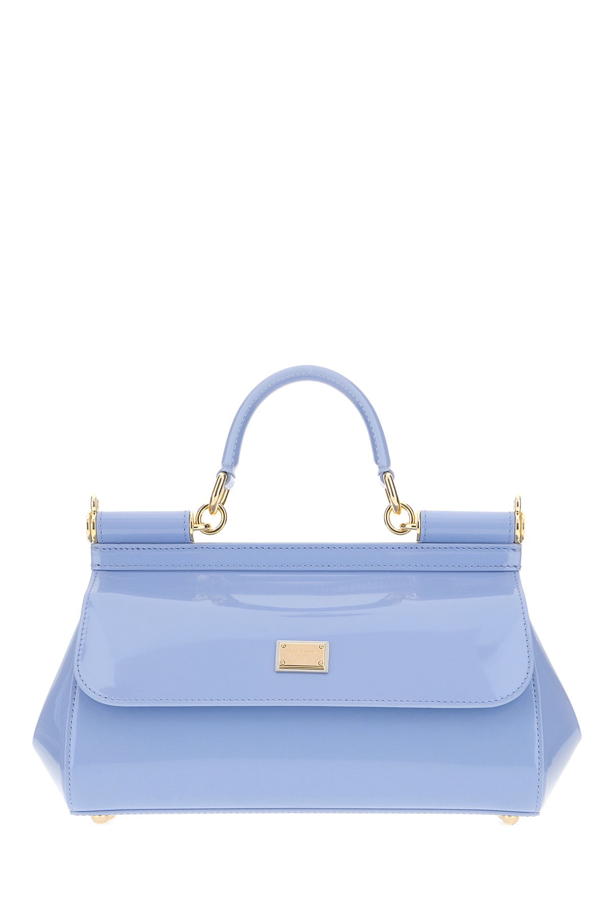 Shop Dolce & Gabbana Powder Blue Leather Medium Sicily Handbag In Azzurroglicine