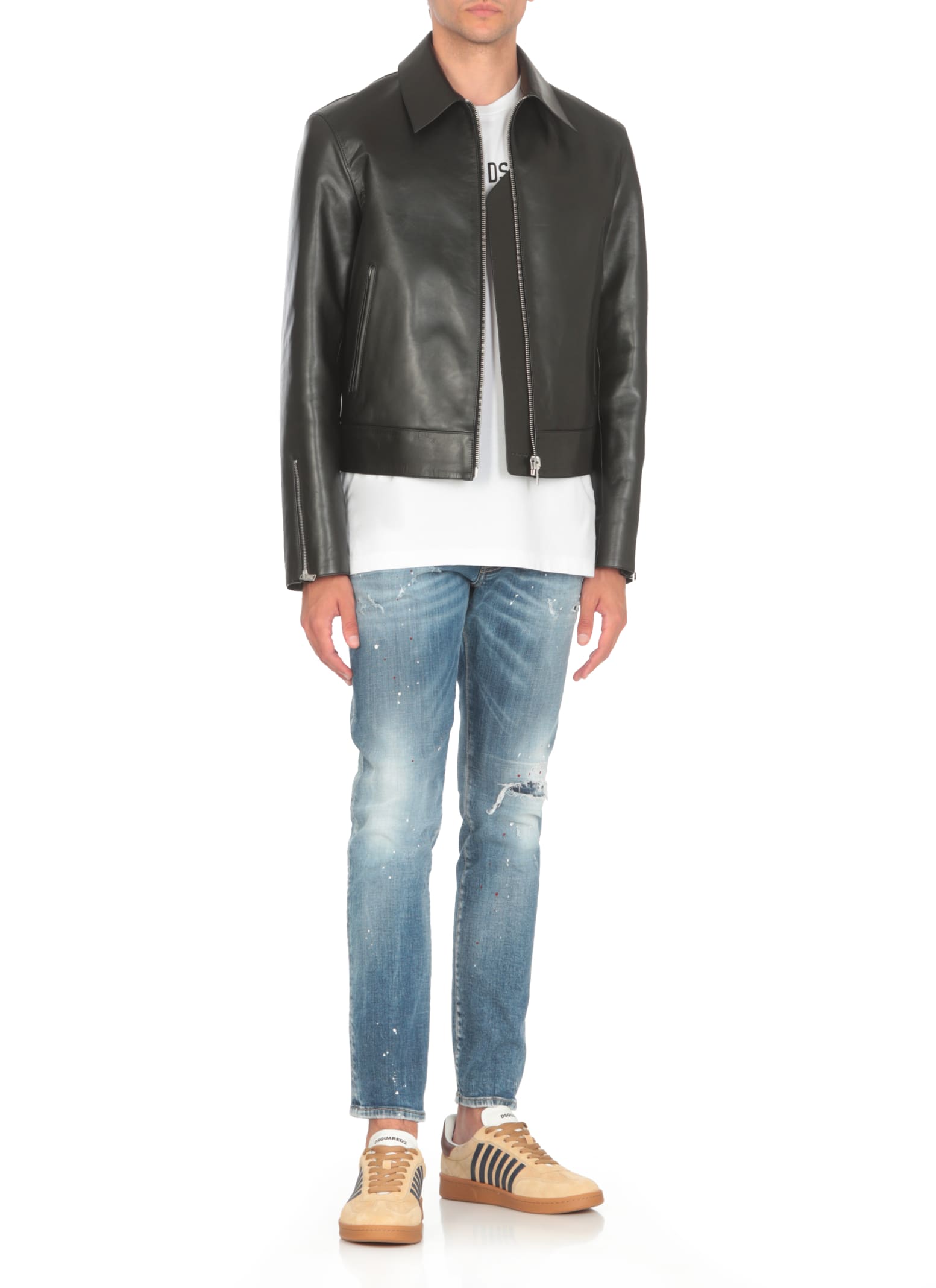 Shop Dsquared2 Skater Jeans In Blue