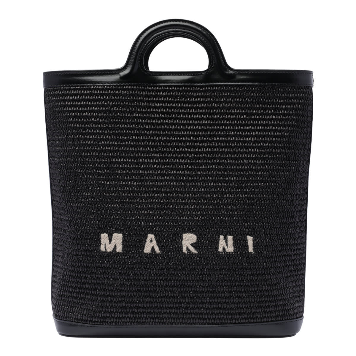 Shop Marni Tropicalia Handbag In Black