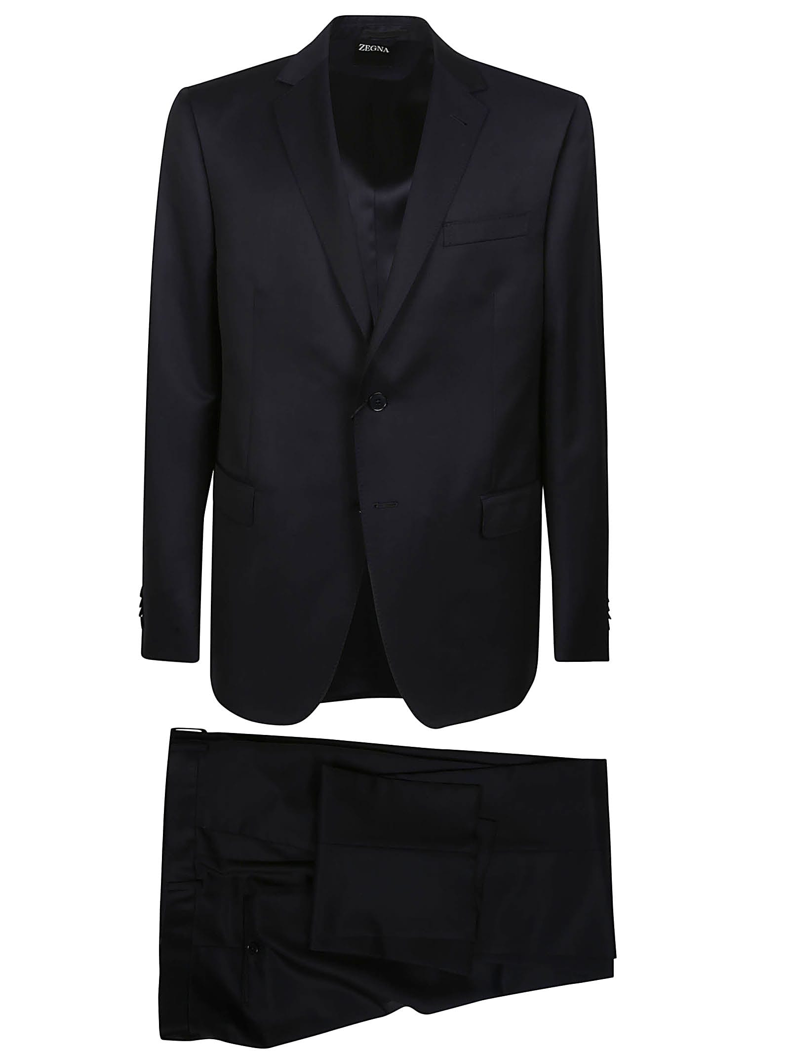 Shop Zegna Lux Tailoring Suit In Blu