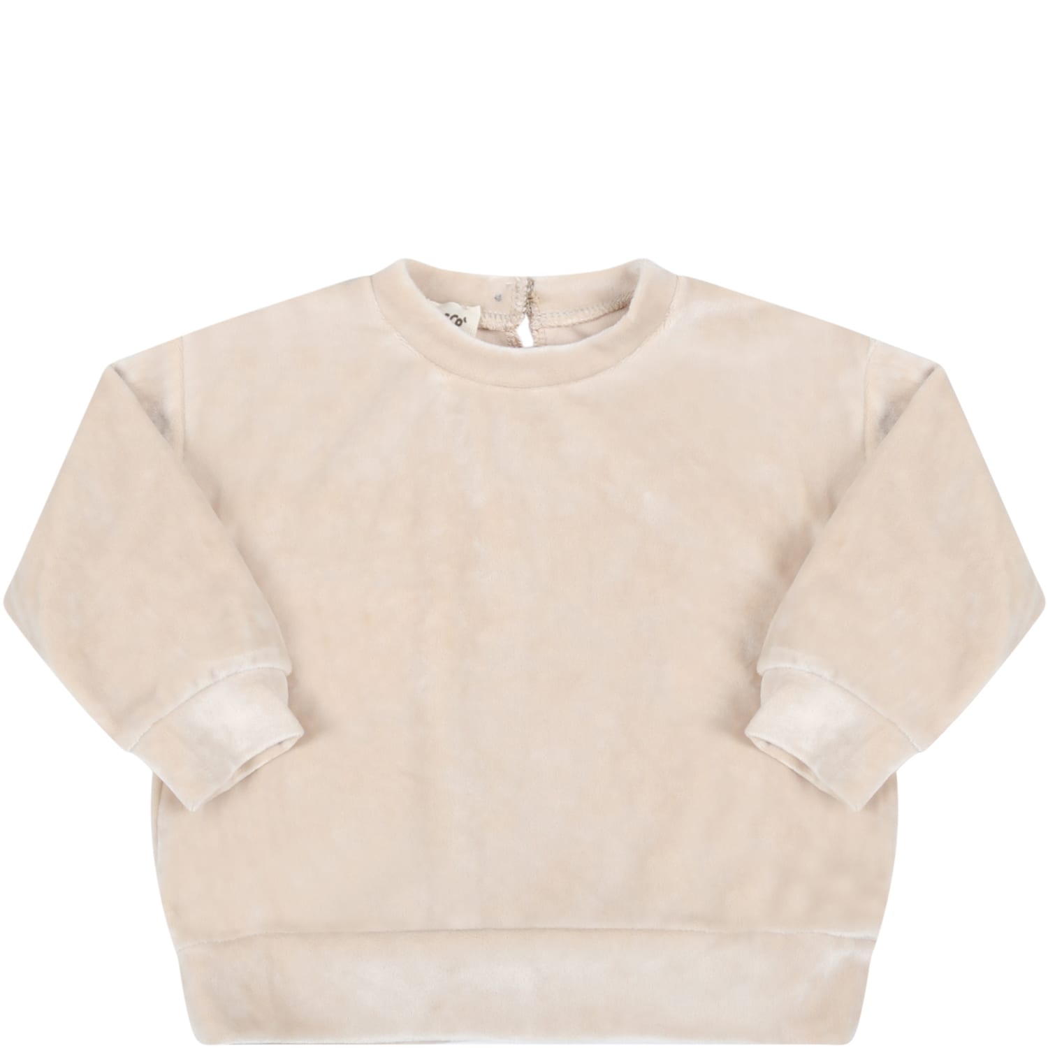 Caffe' d'Orzo Beige Sweatshirt For Baby Girl