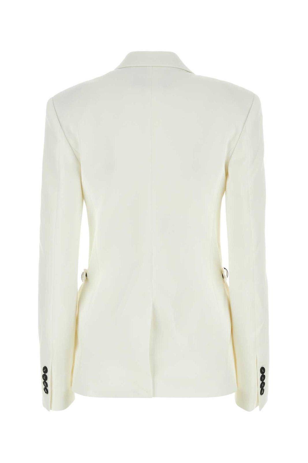 Shop Jw Anderson Single-breasted Long-sleeved Blazer In White