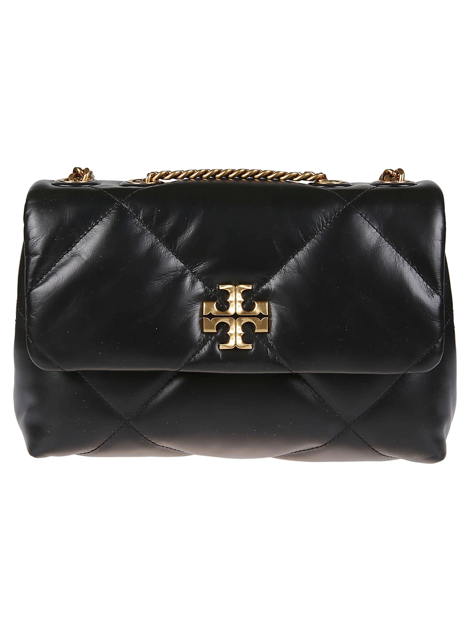 Tory Burch Kira Small Diamond Quilt Convertible Shoulder Bag In Black