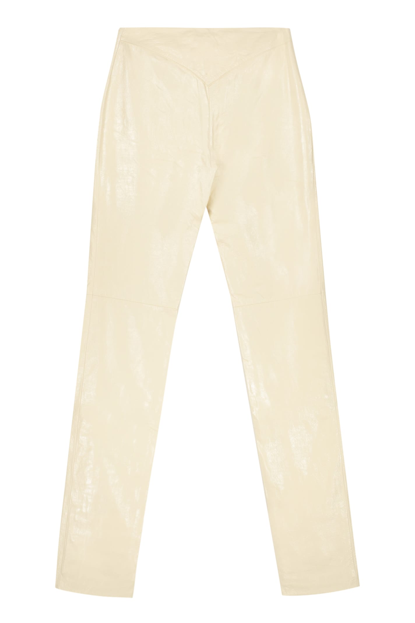 Shop Missoni Leather Pants In Panna