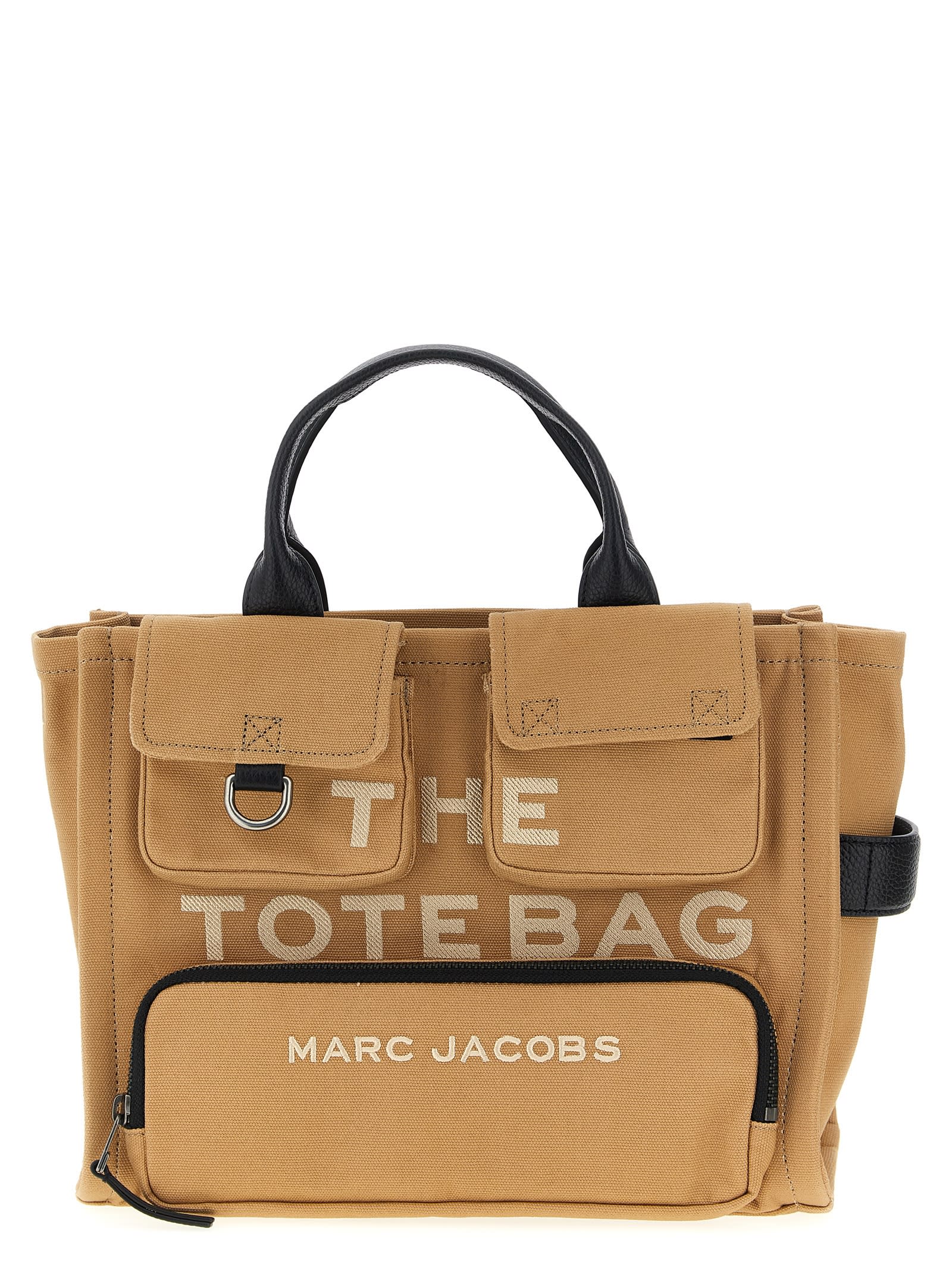 Marc Jacobs Medium Cargo Tote Bag Beige In Canvas In Nude