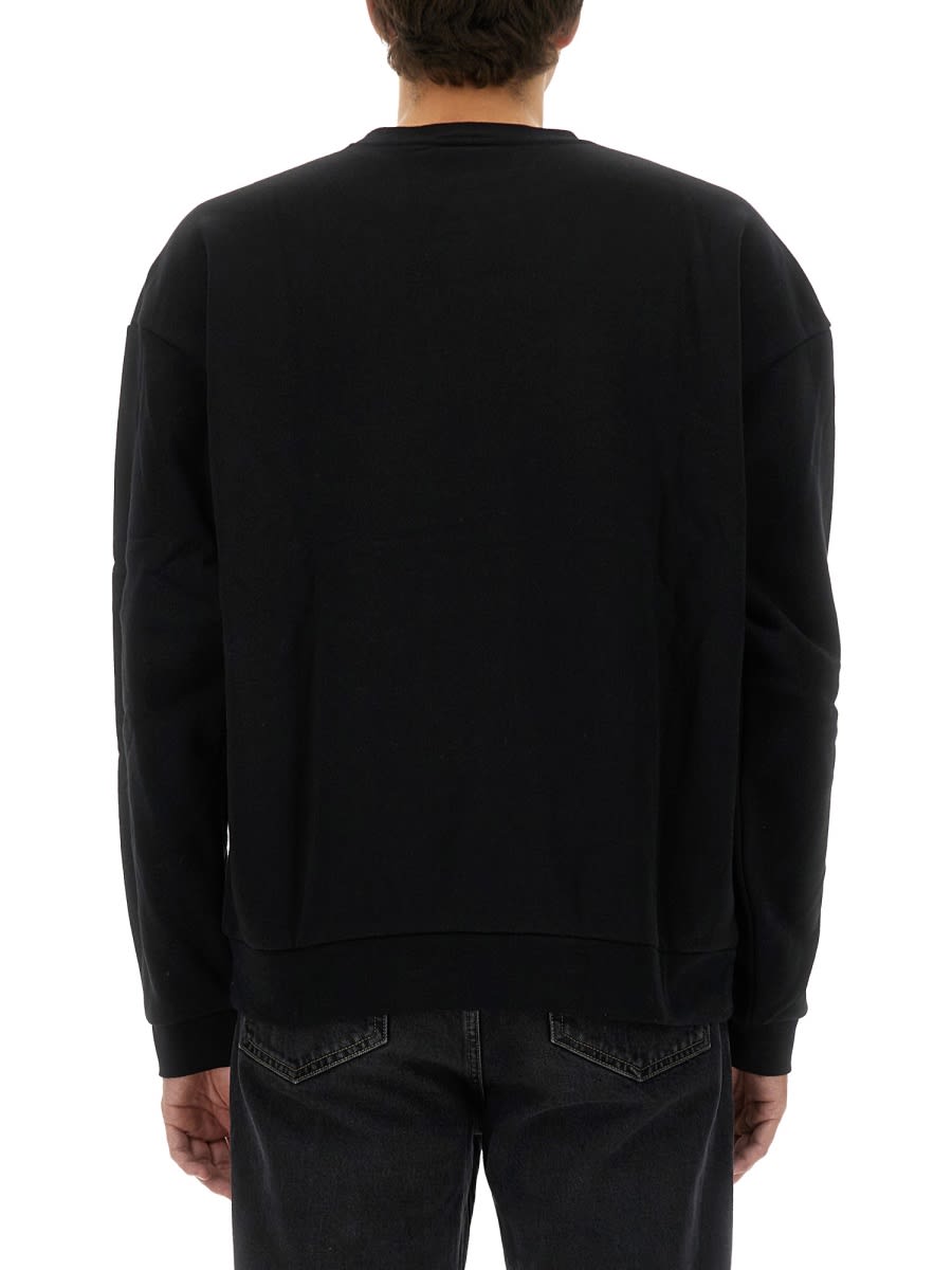 Shop Obey Cotton Sweatshirt In Black