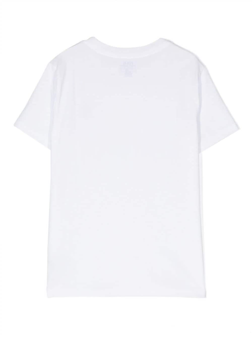 Shop Ralph Lauren White T-shirt With Logo In Cotton Boy In Bianco