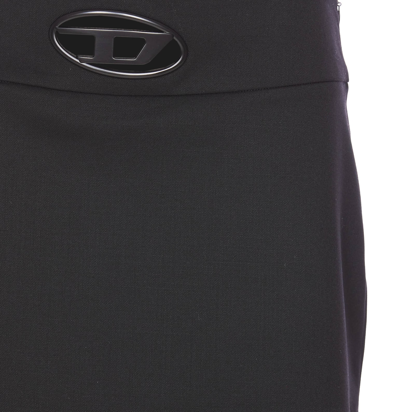 Diesel Black Stretch Polyester Blend O-dixy Mini Skirt In Black