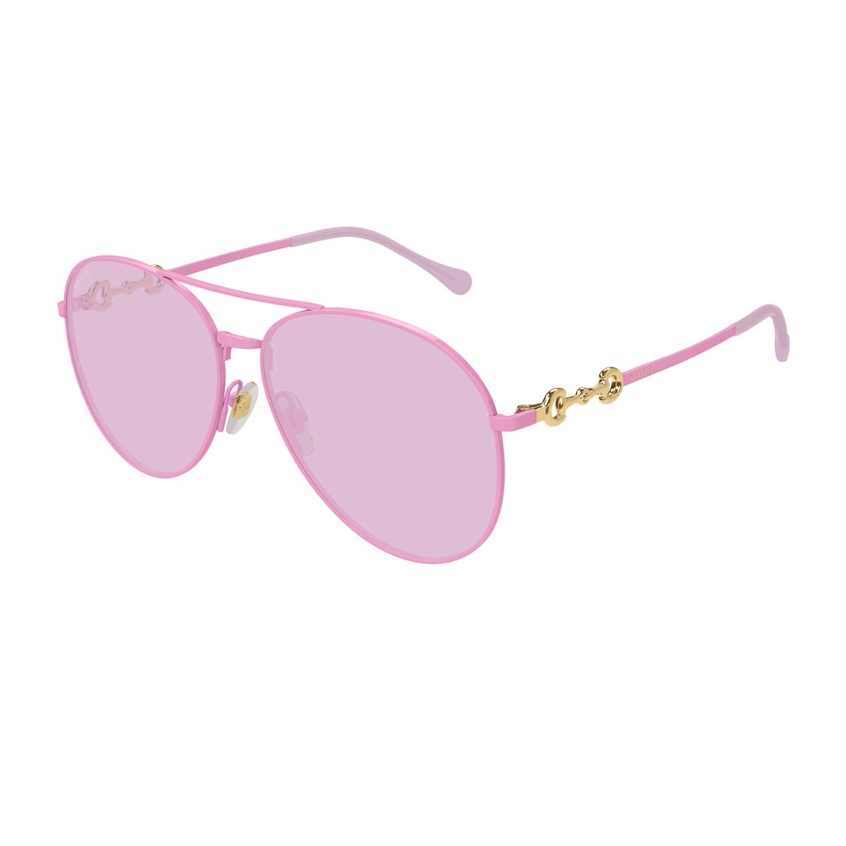 Shop Gucci Gg1698s Linea Horsebit 003 Fuchsia Pink Sunglasses In Rosa