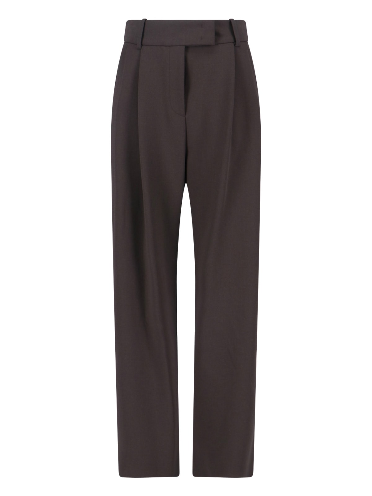 Giorgio Armani Straight Trousers With Pleats And Pockets In Blue