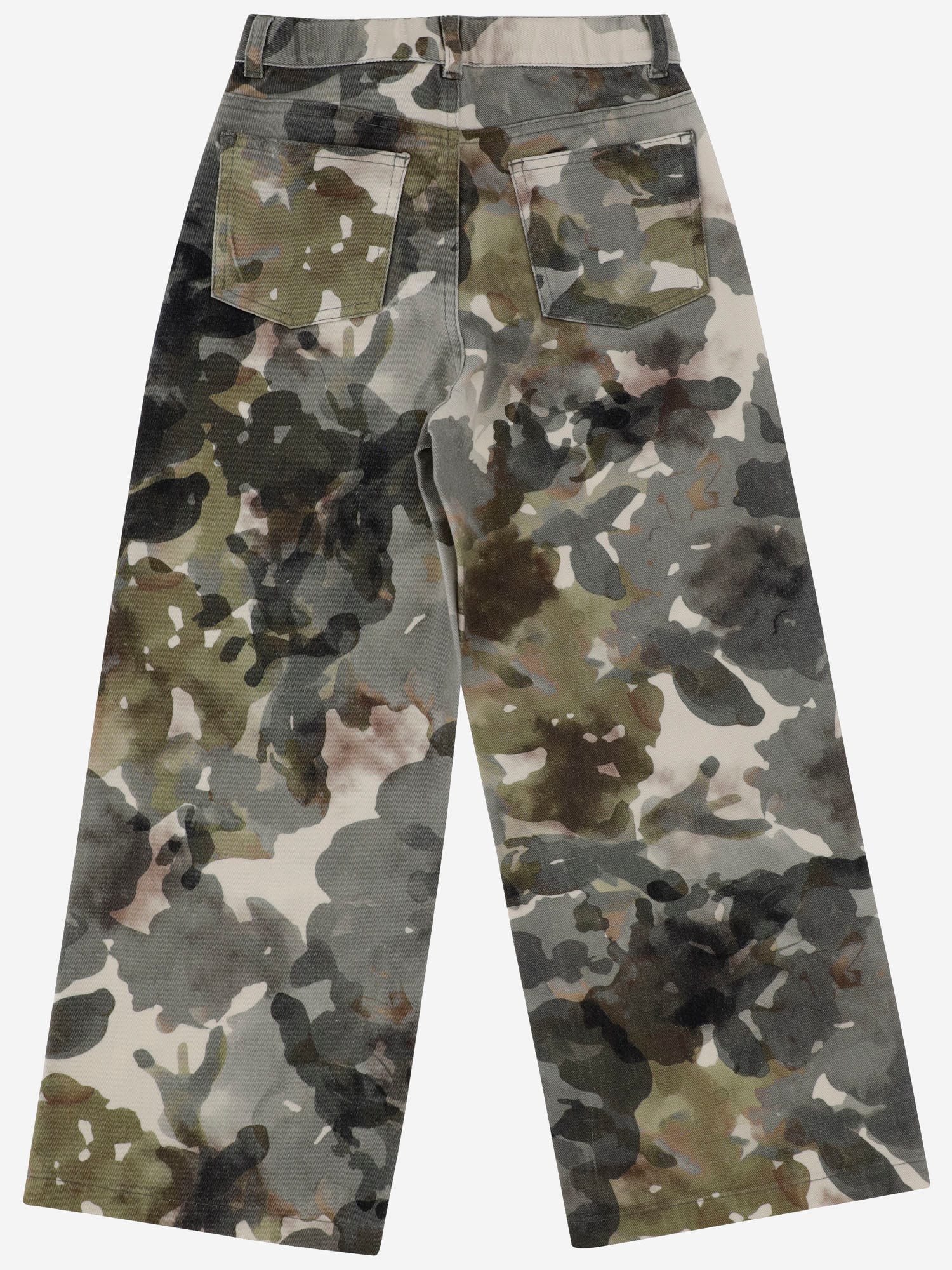 IL GUFO PANTS WITH CAMOUFLAGE PRINT