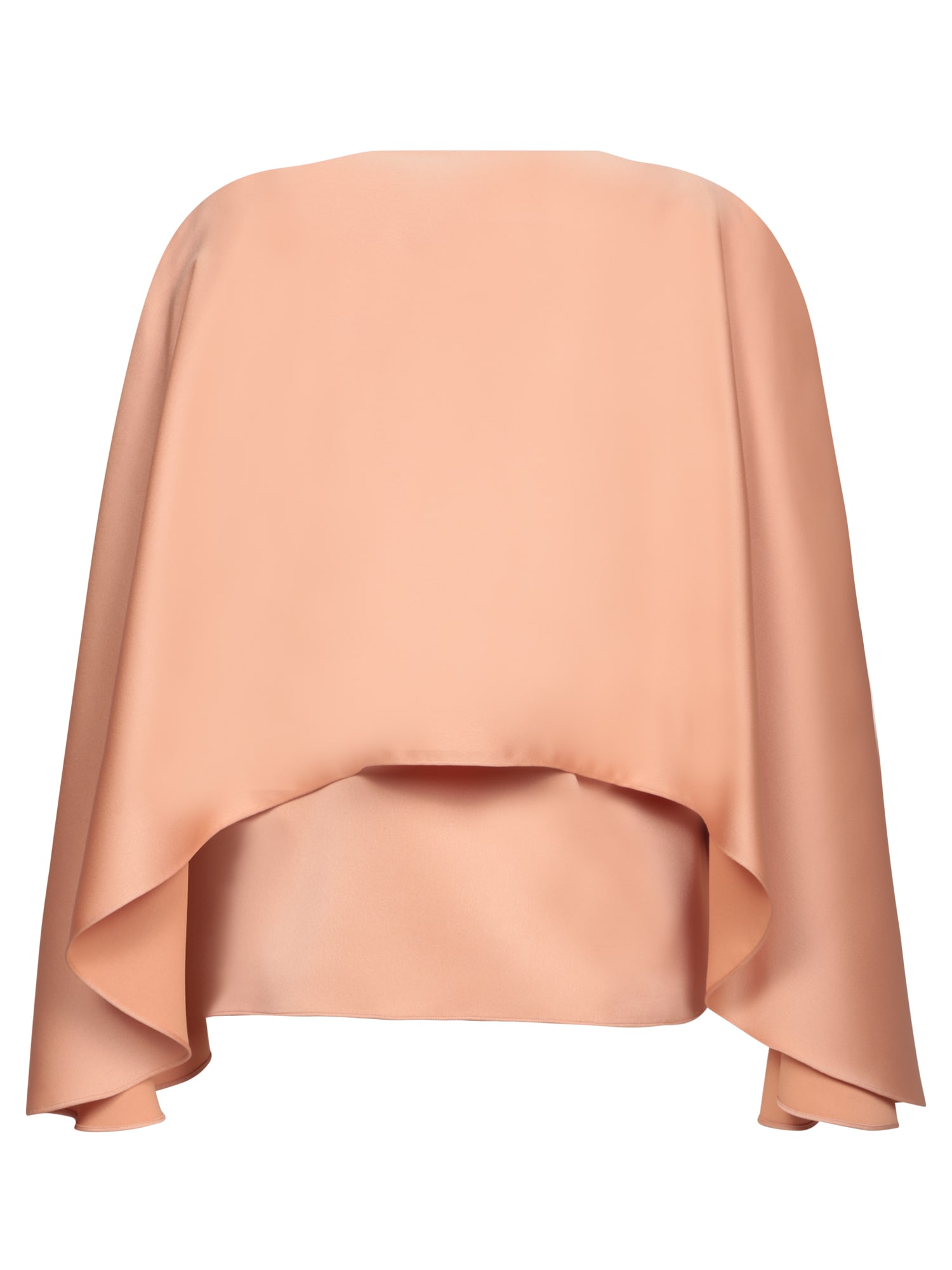 Shop Genny Nude Satin Blouse In Beige
