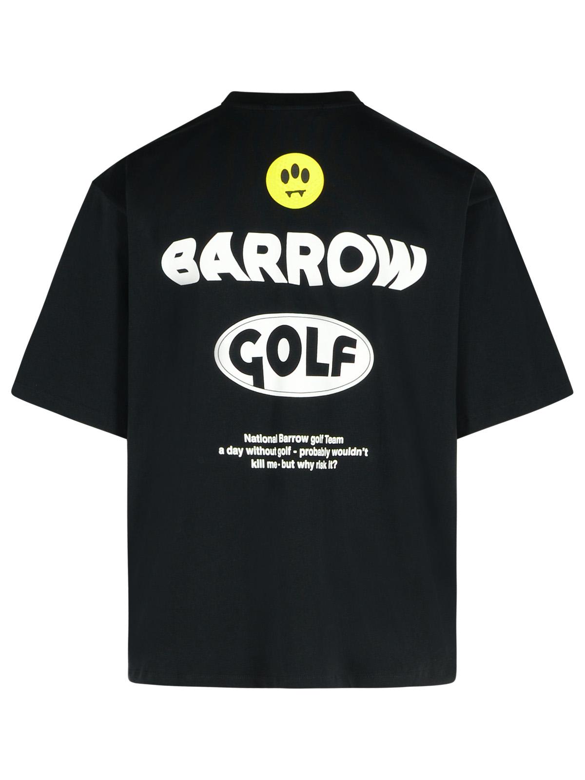 Barrow Crew Neck Graphic Print T-shirt In Black