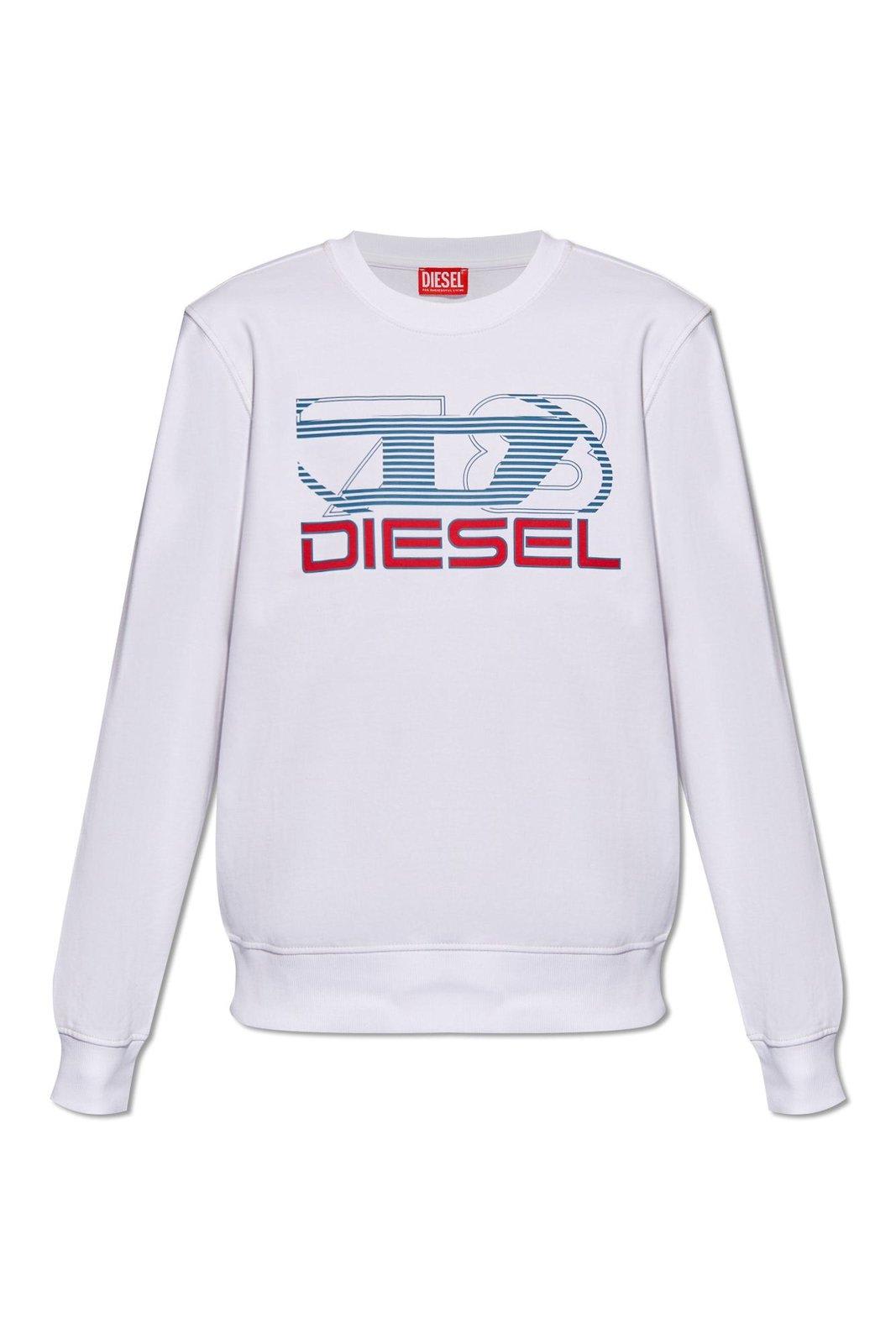 Shop Diesel S-ginn Logo Printed Sweatshirt In C
