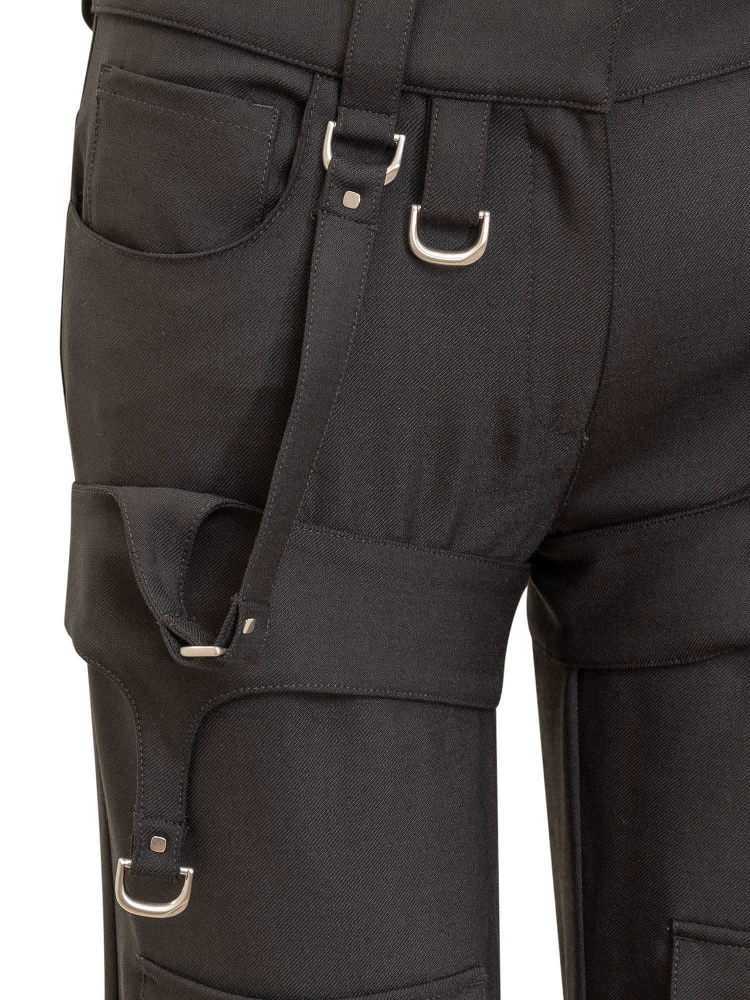 Shop Off-white Blend Cargo Zip Pants In Black