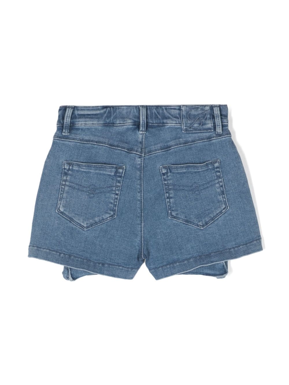 Shop Miss Blumarine Blue Denim Cargo Shorts