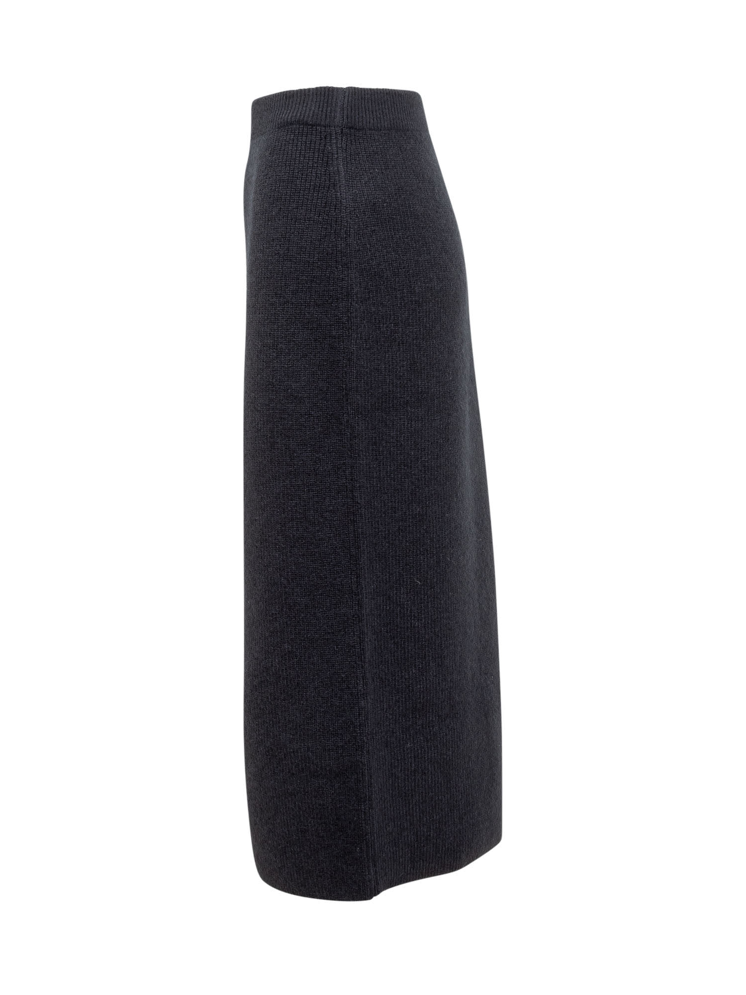 Shop Fabiana Filippi Mohair Virgin Wool Skirt In Blu Notte