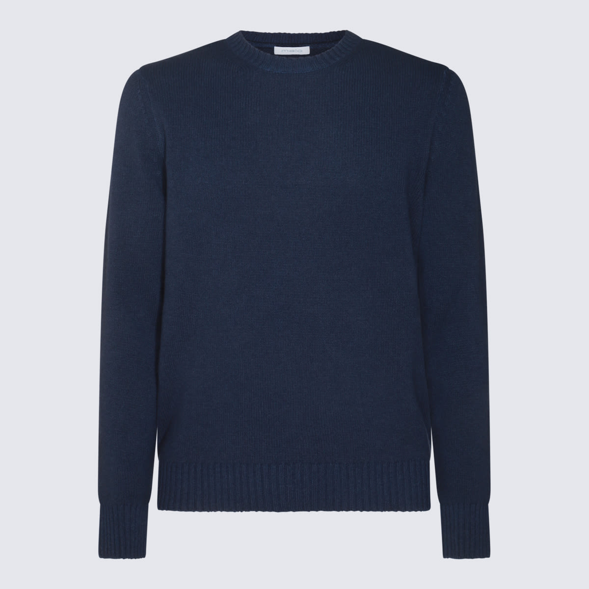 Shop Malo Blue Wool Knitwear In Grey