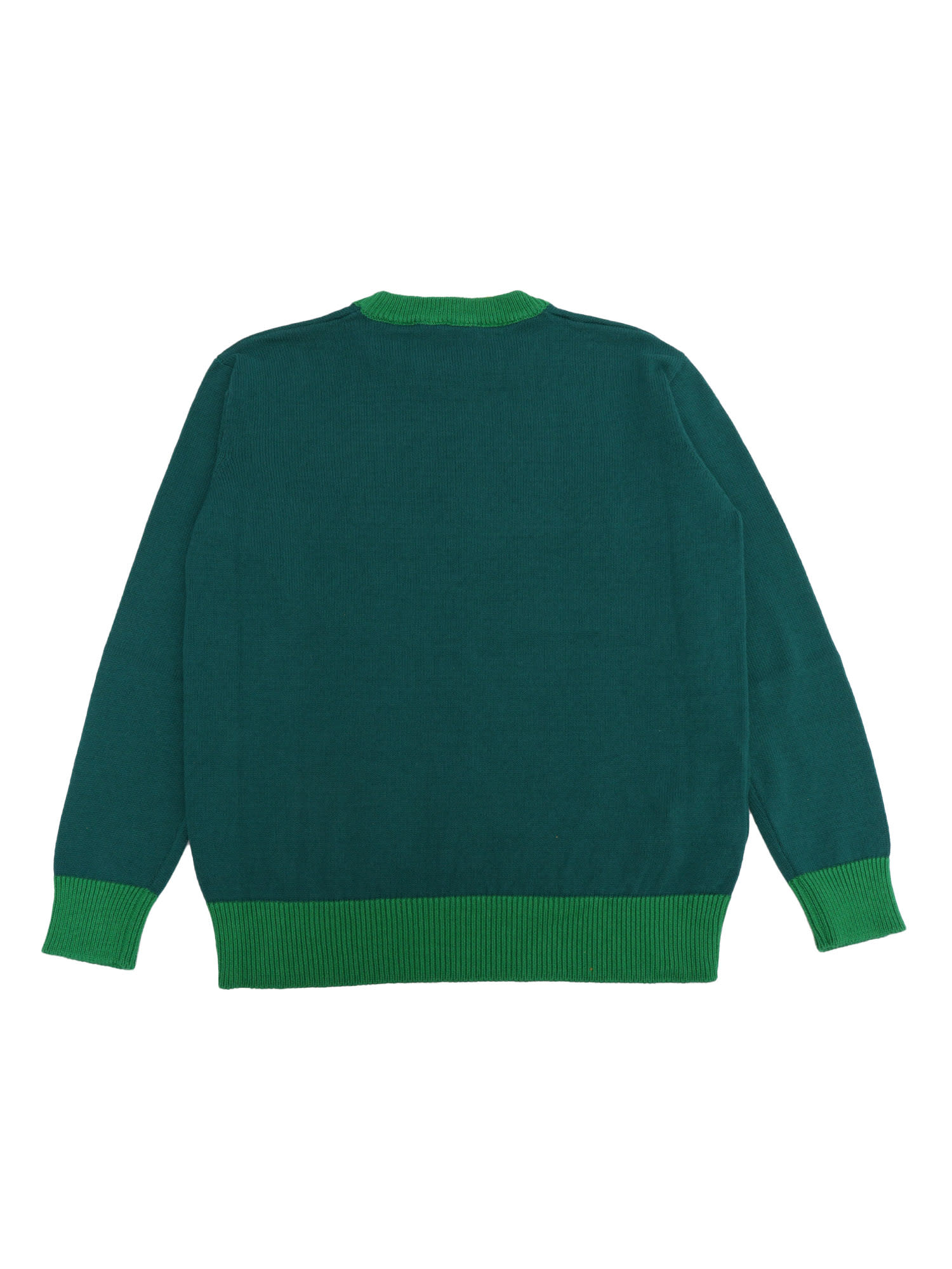 Shop Marni Green Logo Sweater