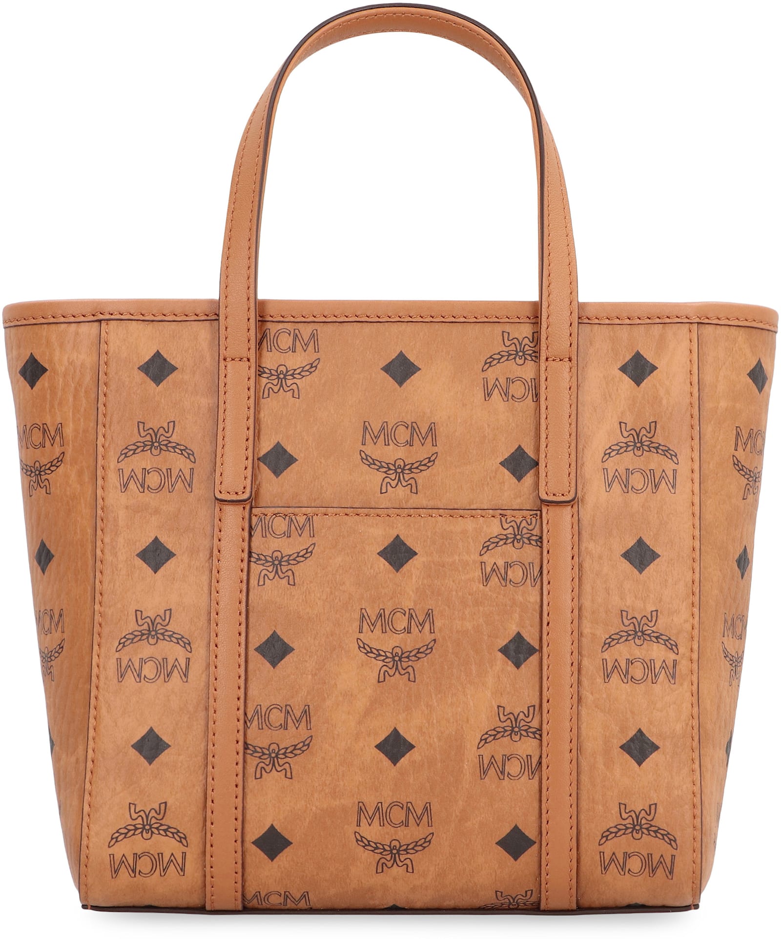 Mcm Toni Visetos Mini Tote In Brown