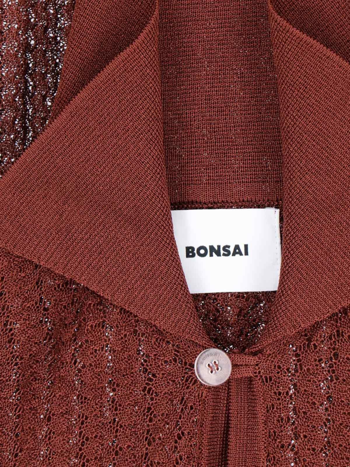 Shop Bonsai Openwork Sweater In Brown