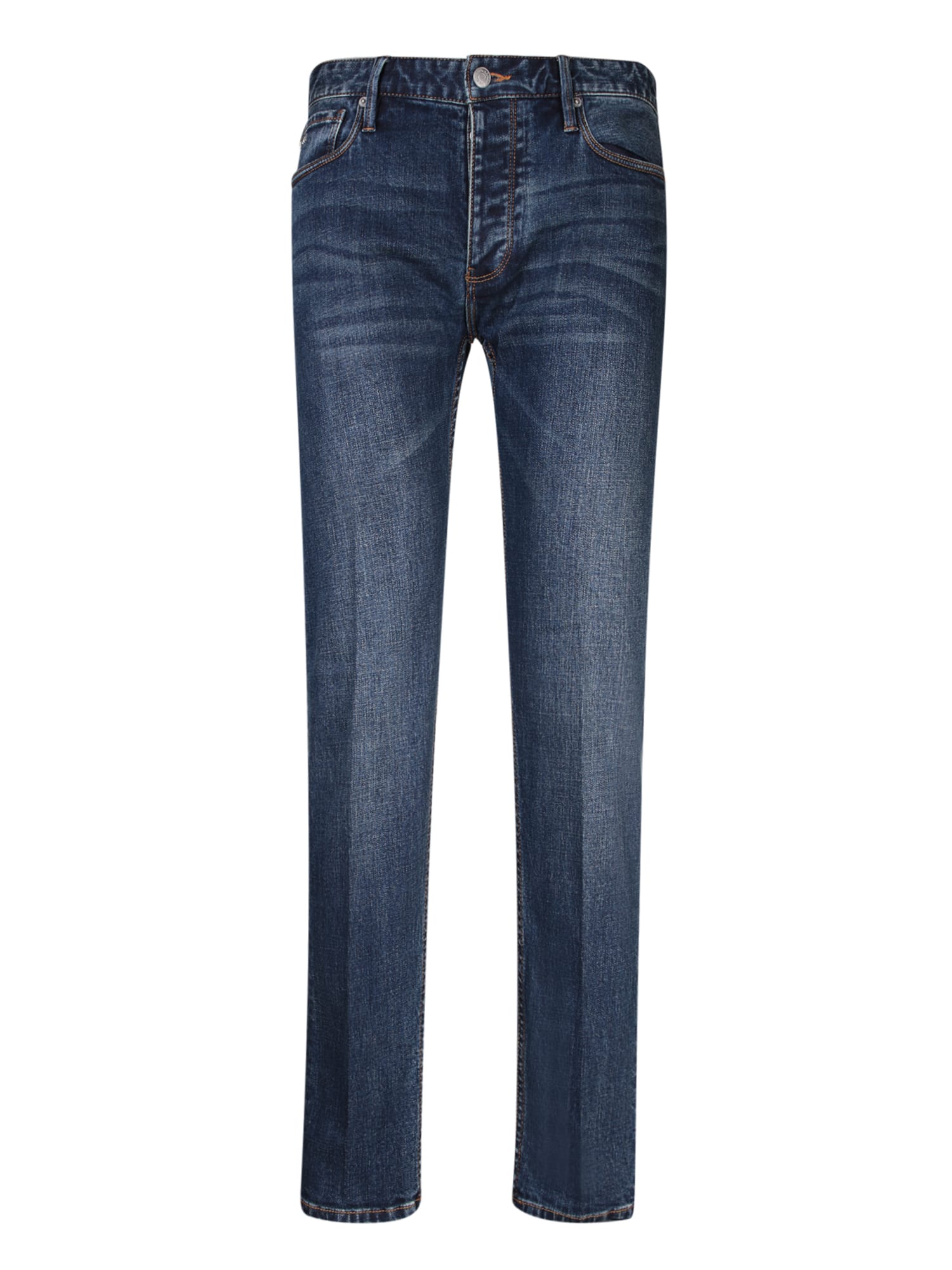Shop Emporio Armani Slim Fit Blue Jeans